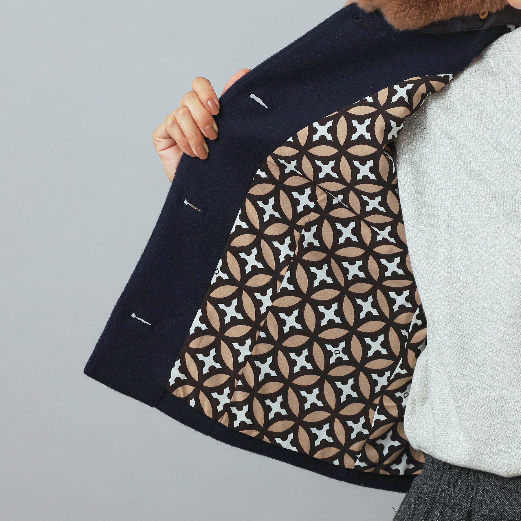 DRESSTERIOR「【otonaMUSE 11月号掲載】2WAYファーカラーメルトンジャケット」|ブルゾン・スタジャン|