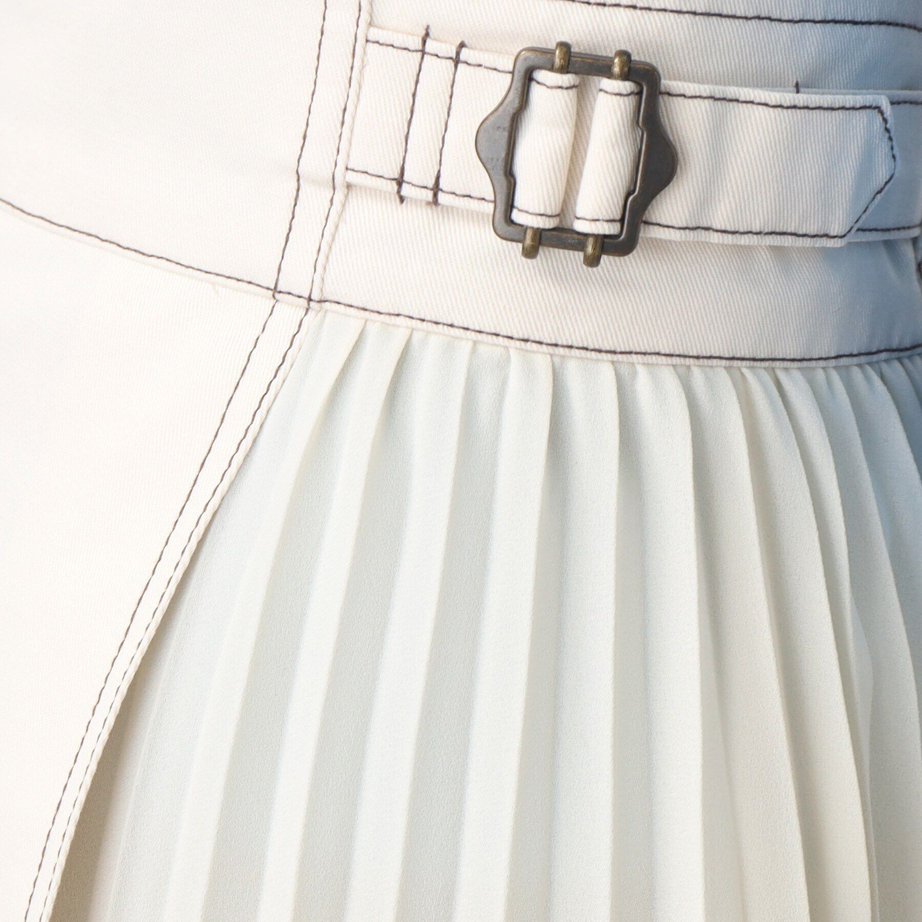 grove「グローブ人気のスカート！デニムサイドプリーツスカート」|スカート|