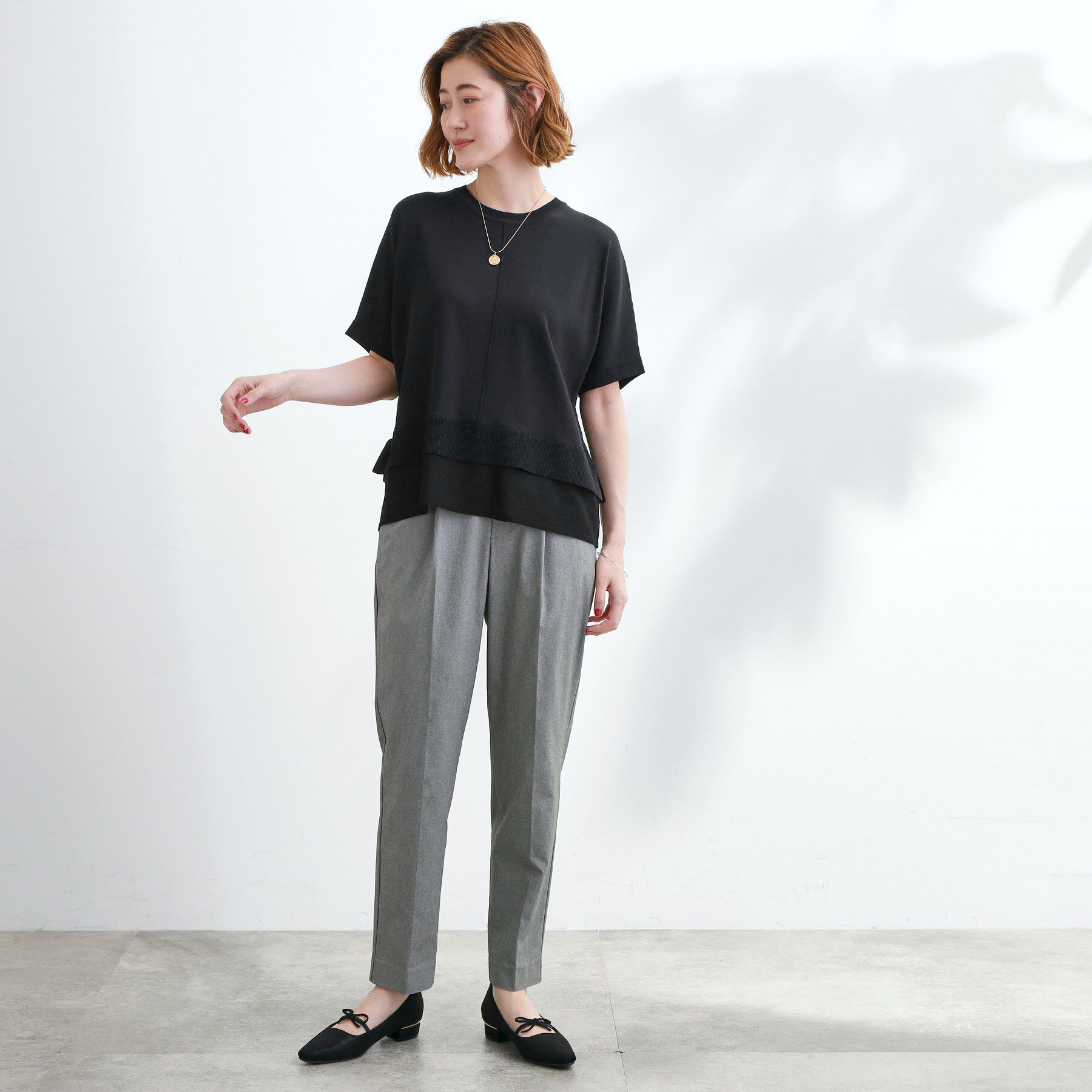 grove「【夏に嬉しい機能付き】やわらかドライタッチレイヤードライクニット」|ニット・セーター|