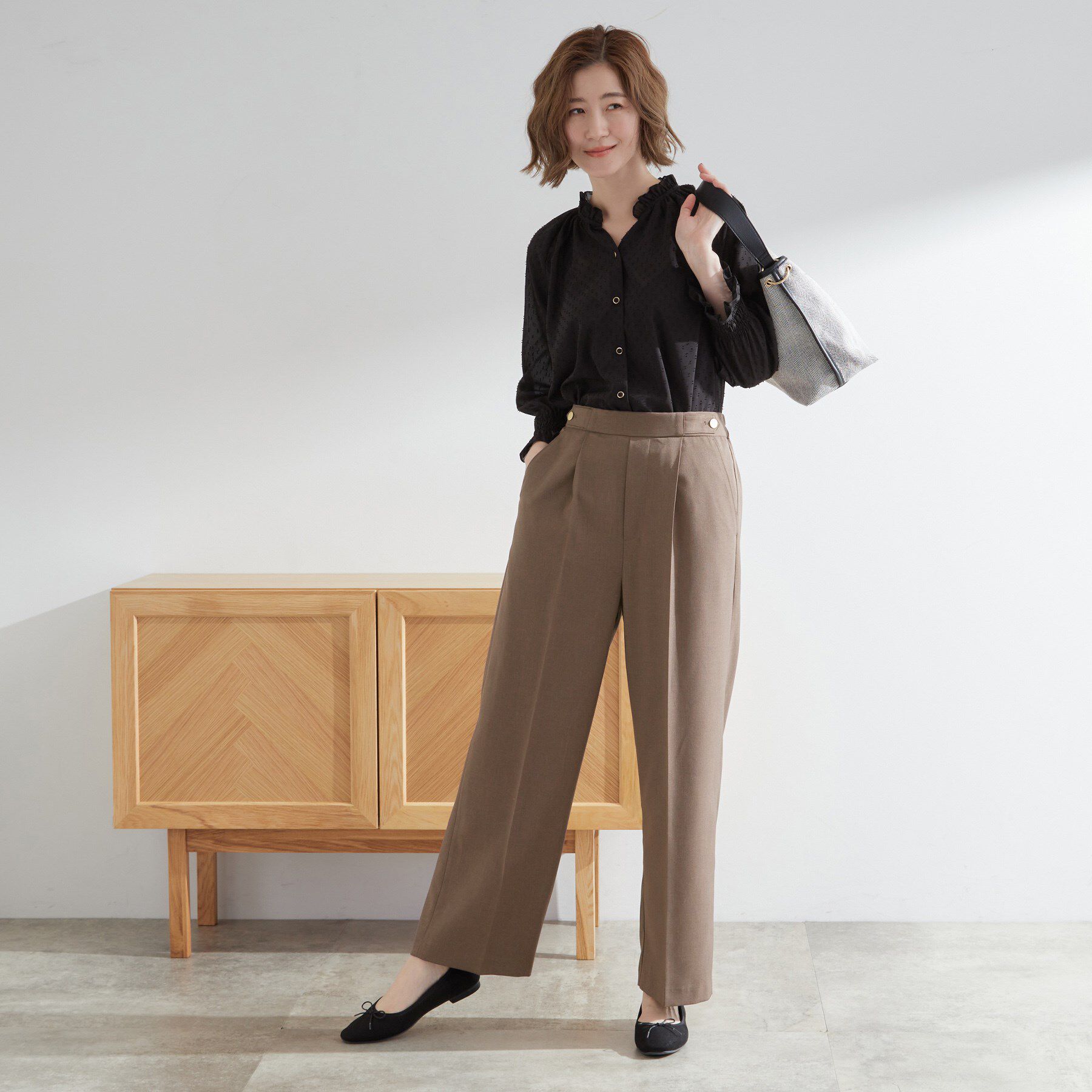 grove「【洗える/美脚ラインキープ】ワイドパンツ」|その他|