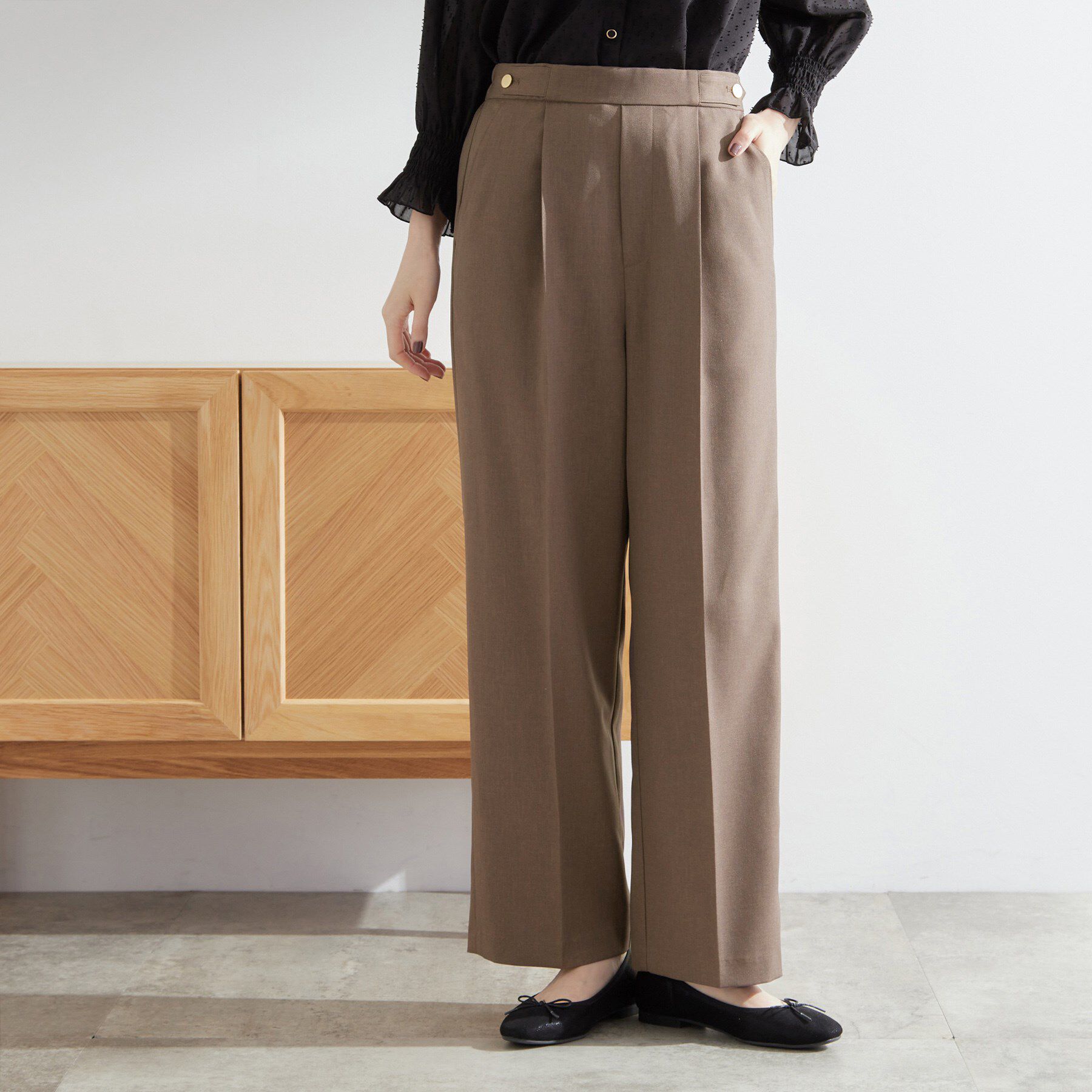 grove「【洗える/美脚ラインキープ】ワイドパンツ」|その他|