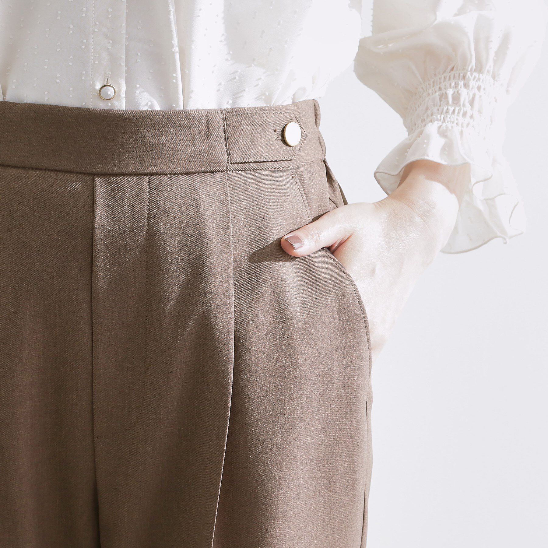 grove「【洗える/美脚ラインキープ】テーパードパンツ」|その他|