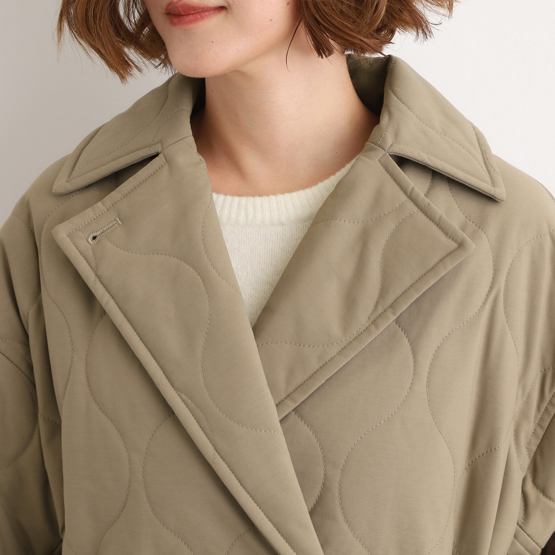 grove「キルティングPコートジャケット」|ピーコート|