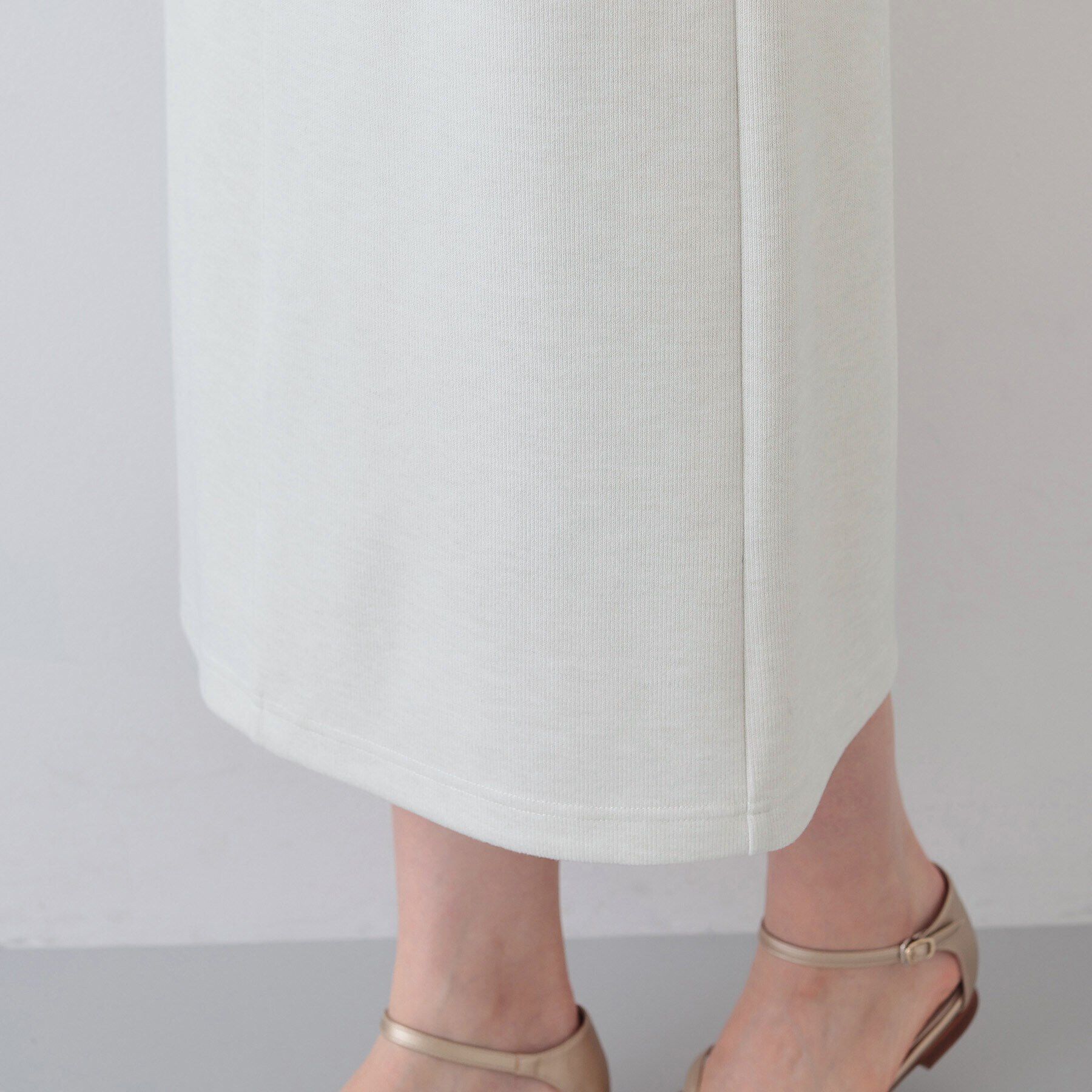 INDIVI「【洗える／UVケア／SETUP可能】メランジ調ニットライクIラインスカート」|スカート|