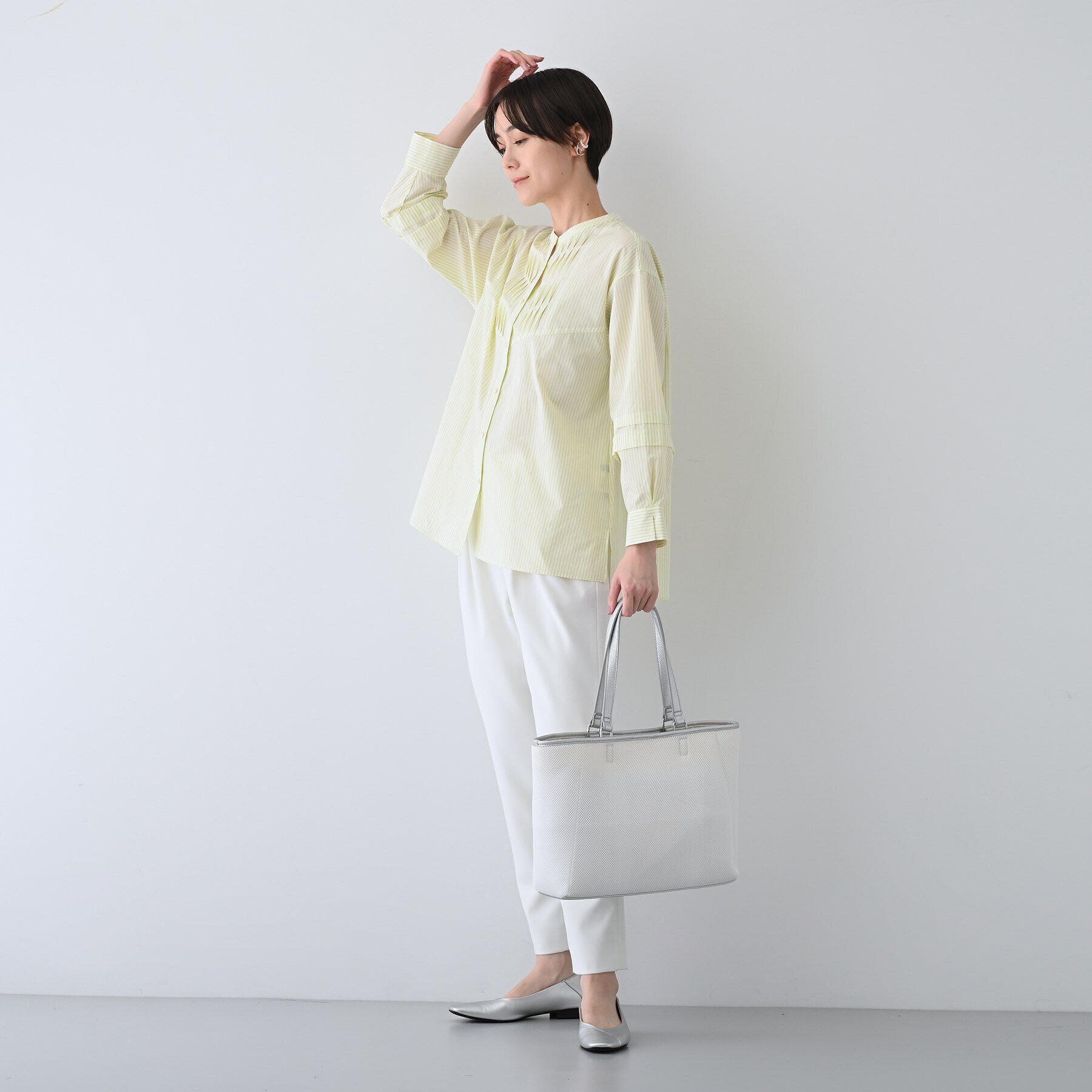 INDIVI「【A4収納可能／合皮】メッシュトートバッグ」|トートバッグ|