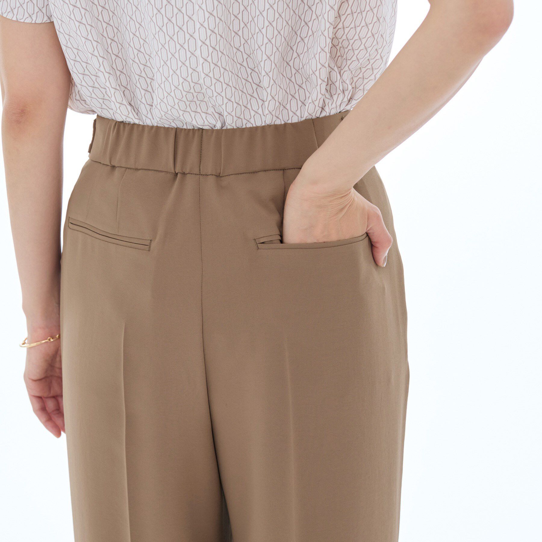 INDIVI「【着心地抜群！】タックワイドパンツ」|その他|