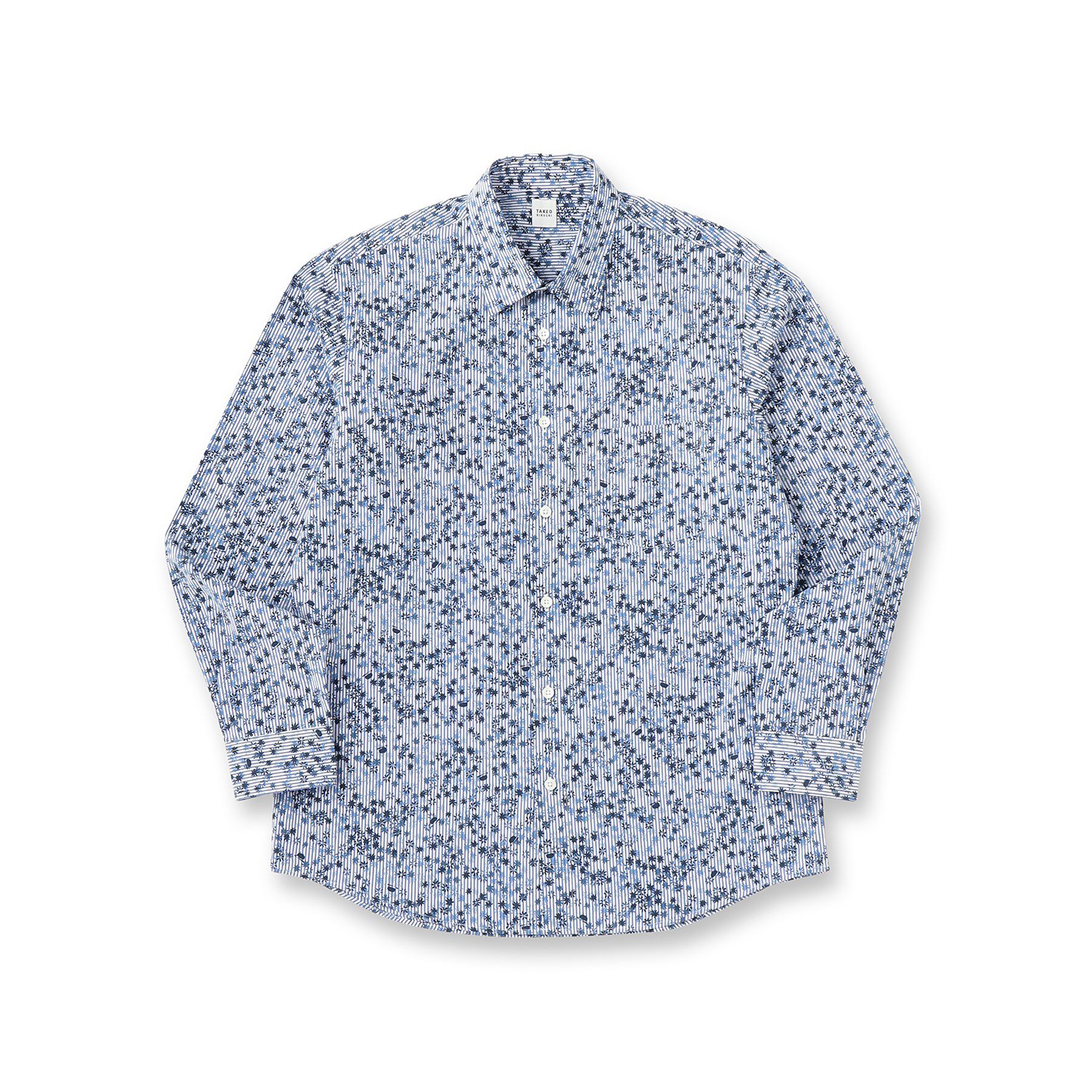 TAKEO KIKUCHI「ストライプ小花 長袖シャツ」|シャツ・ブラウス|