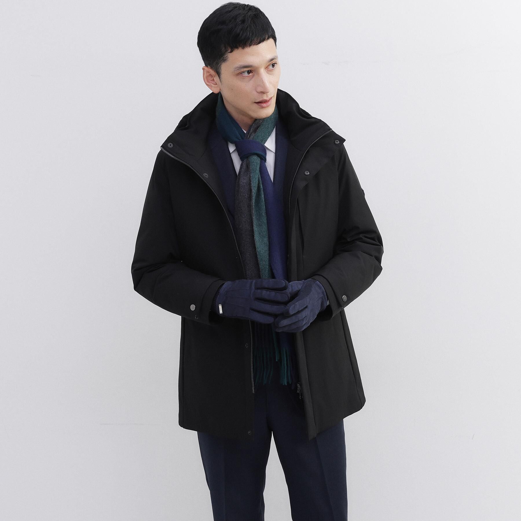 TAKEO KIKUCHI「スエード調ニットコンビ ウォッシャブルグローブ」|手袋|