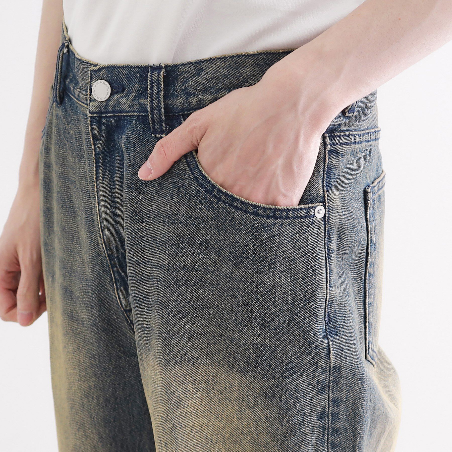 tk.TAKEO KIKUCHI「フレアデニムパンツ」|デニム|