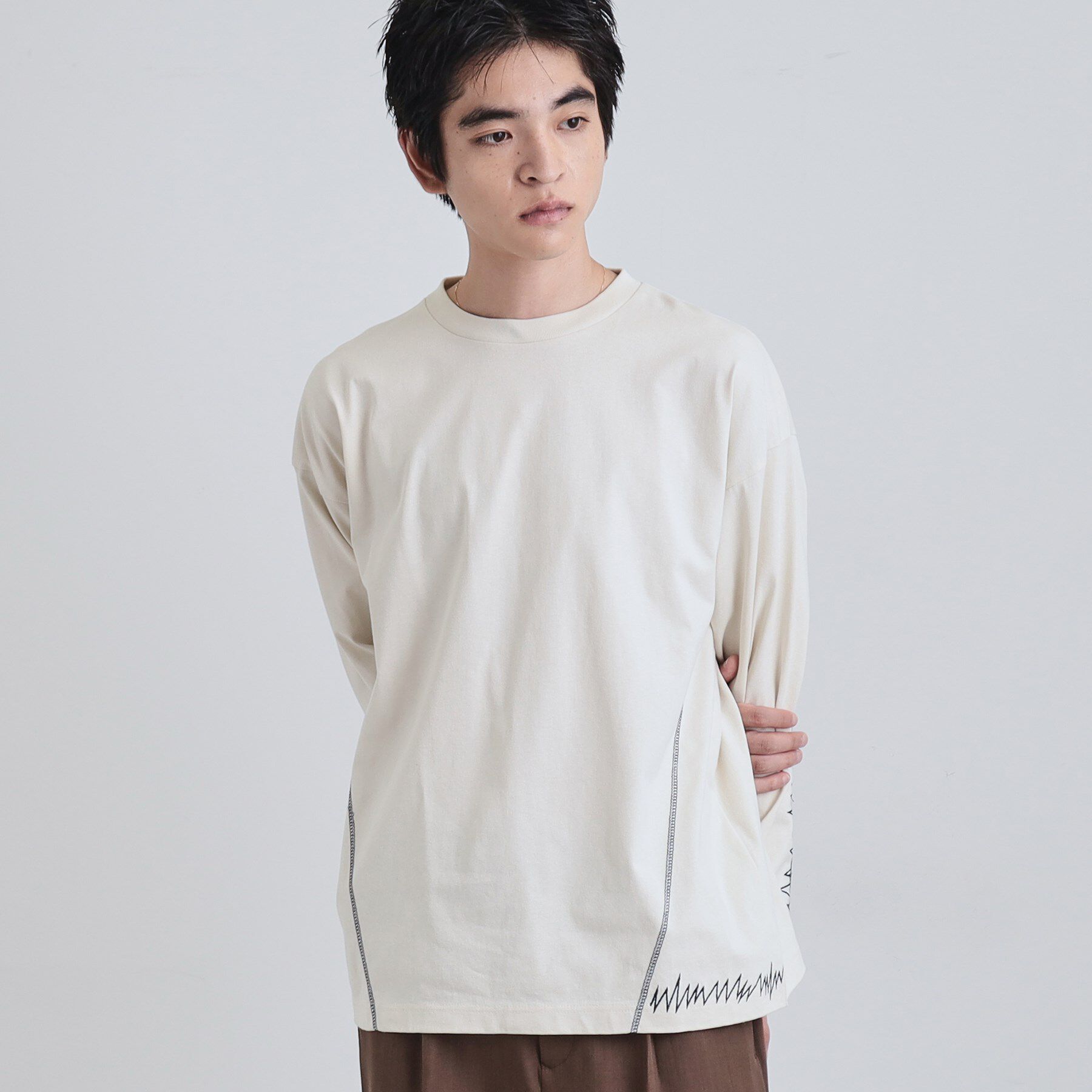 tk.TAKEO KIKUCHI「デザインステッチTシャツ」|Tシャツ・カットソー|