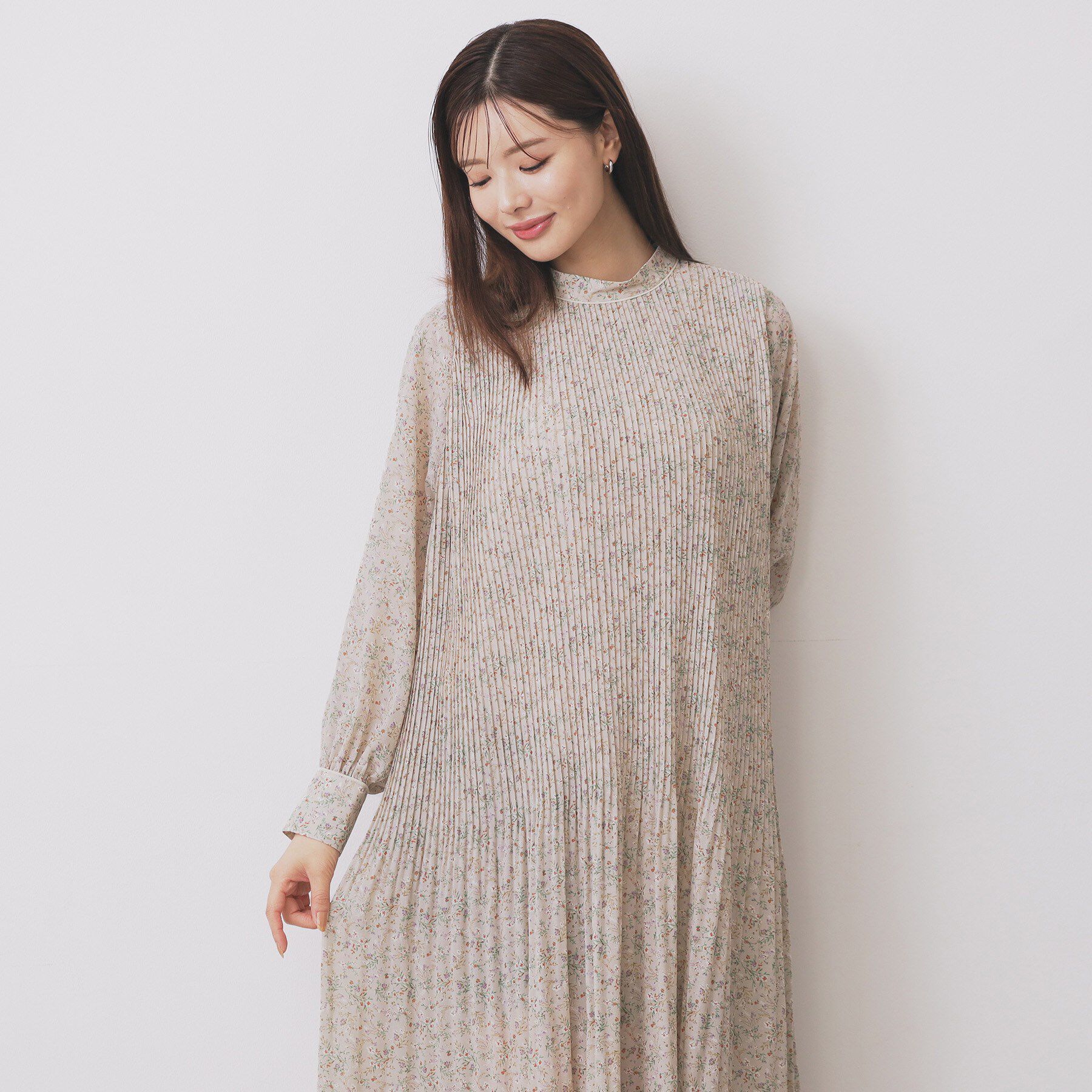 index「《5色展開/S-3Lサイズ》プリーツフレアワンピース【洗濯機OK/防シワ】」|ワンピース|