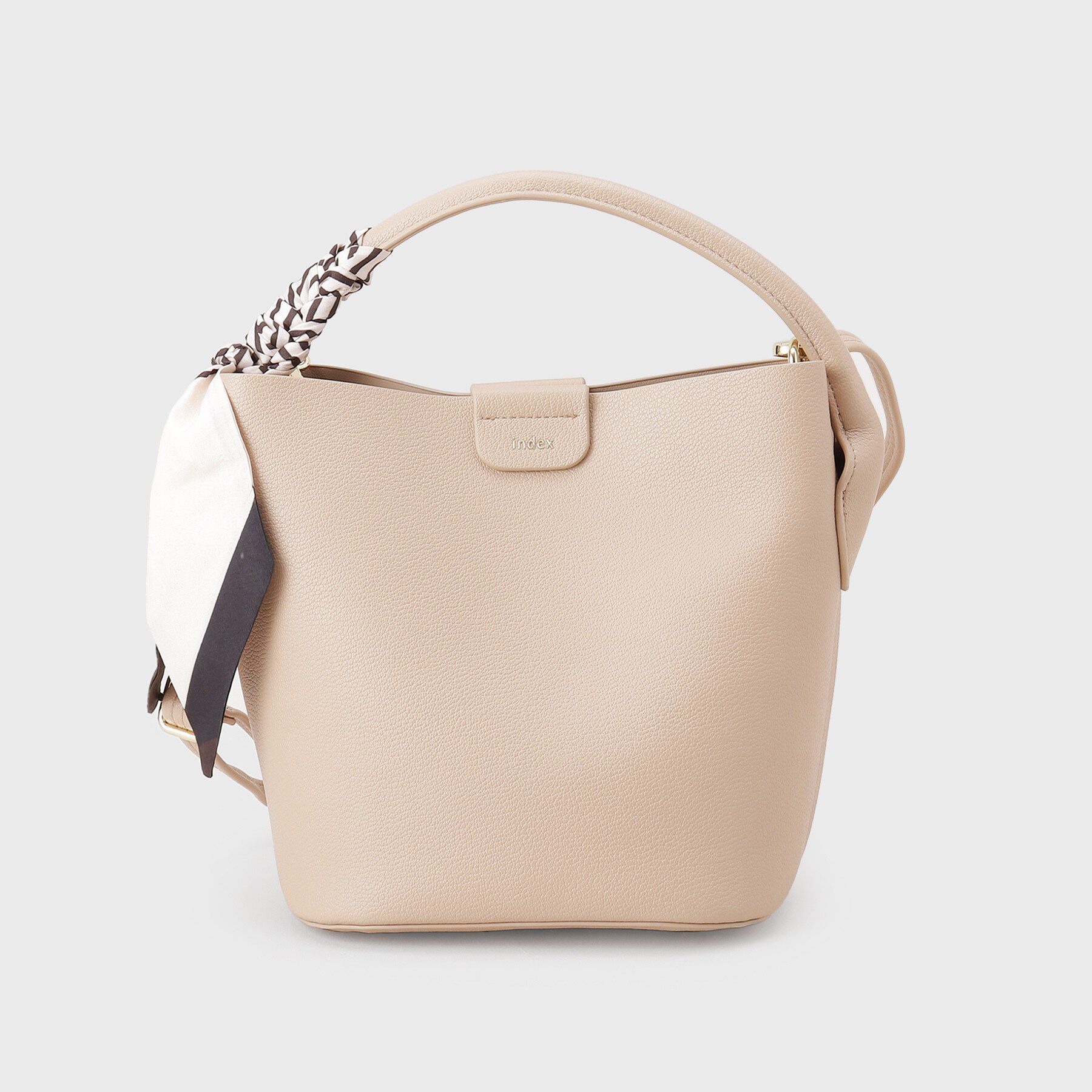 index「ストライプスカーフ付きミドルバッグ【2WAY】」|トートバッグ|