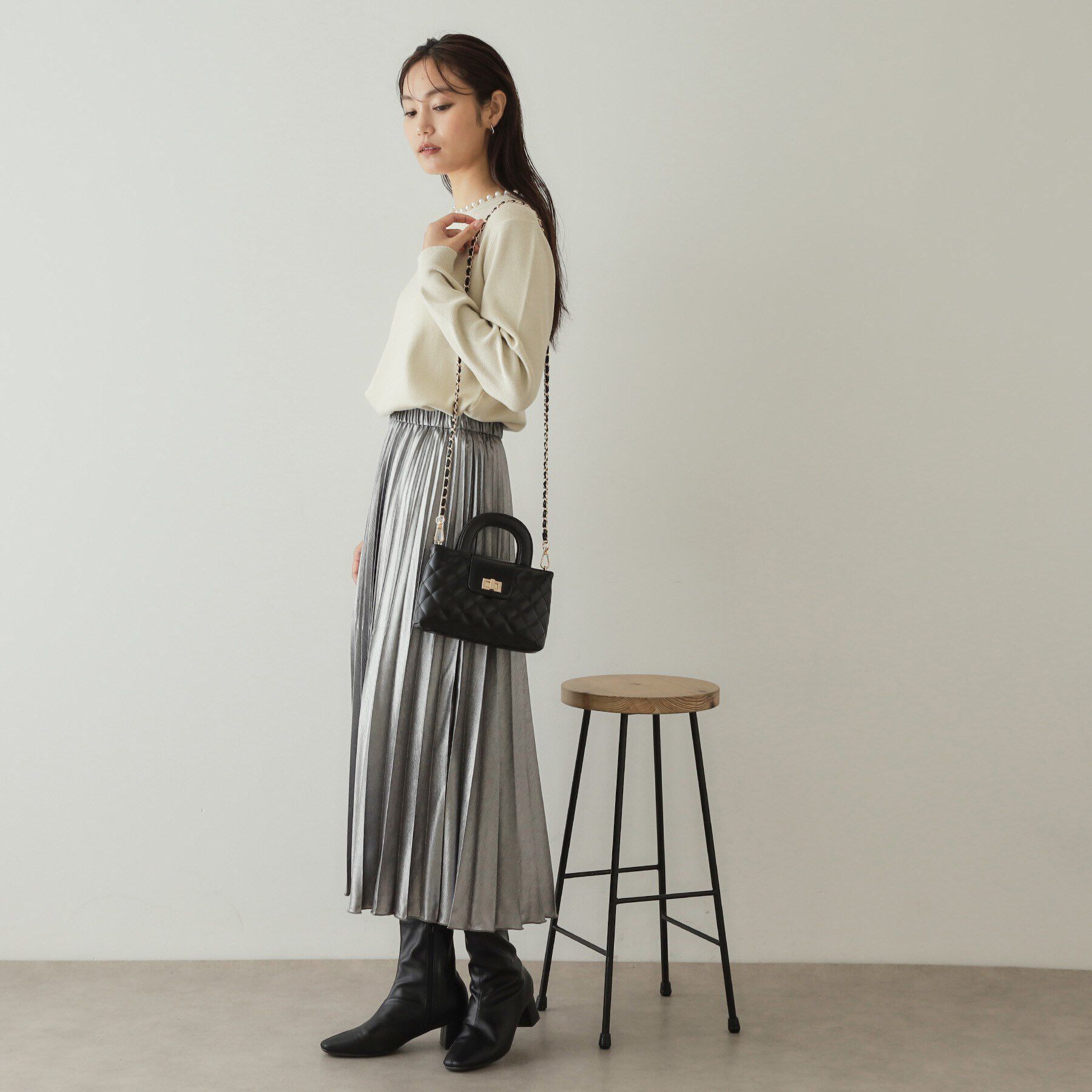 OPAQUE.CLIP「【2WAY】ダイヤキルティングデザインチェーンショルダーバッグ」|ショルダー・メッセンジャー|