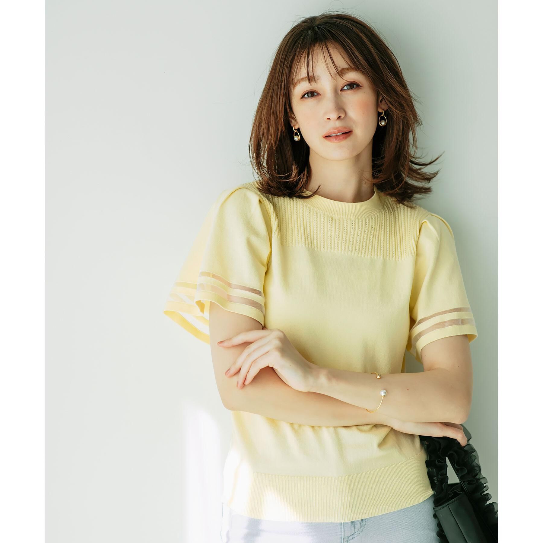 OPAQUE.CLIP「ビジュー&times;フェイクパール バングル」|ブレスレット・バングル|