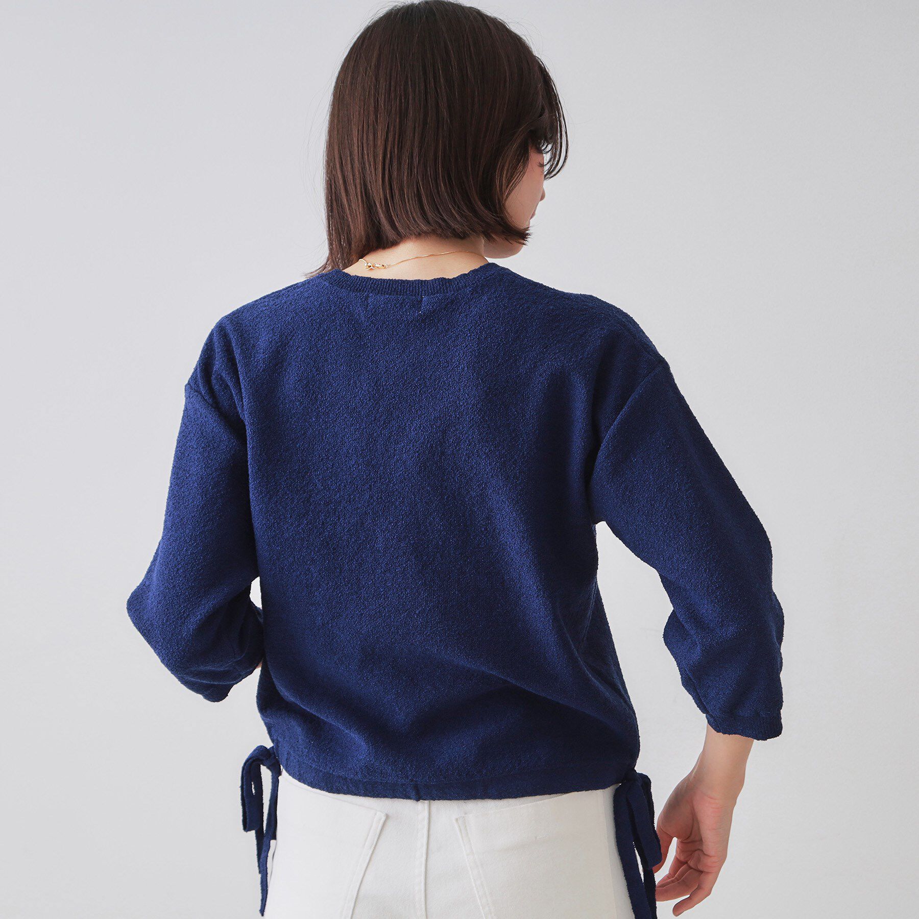 OPAQUE.CLIP「サイドリボンニット【洗濯機洗い可】」|ニット・セーター|