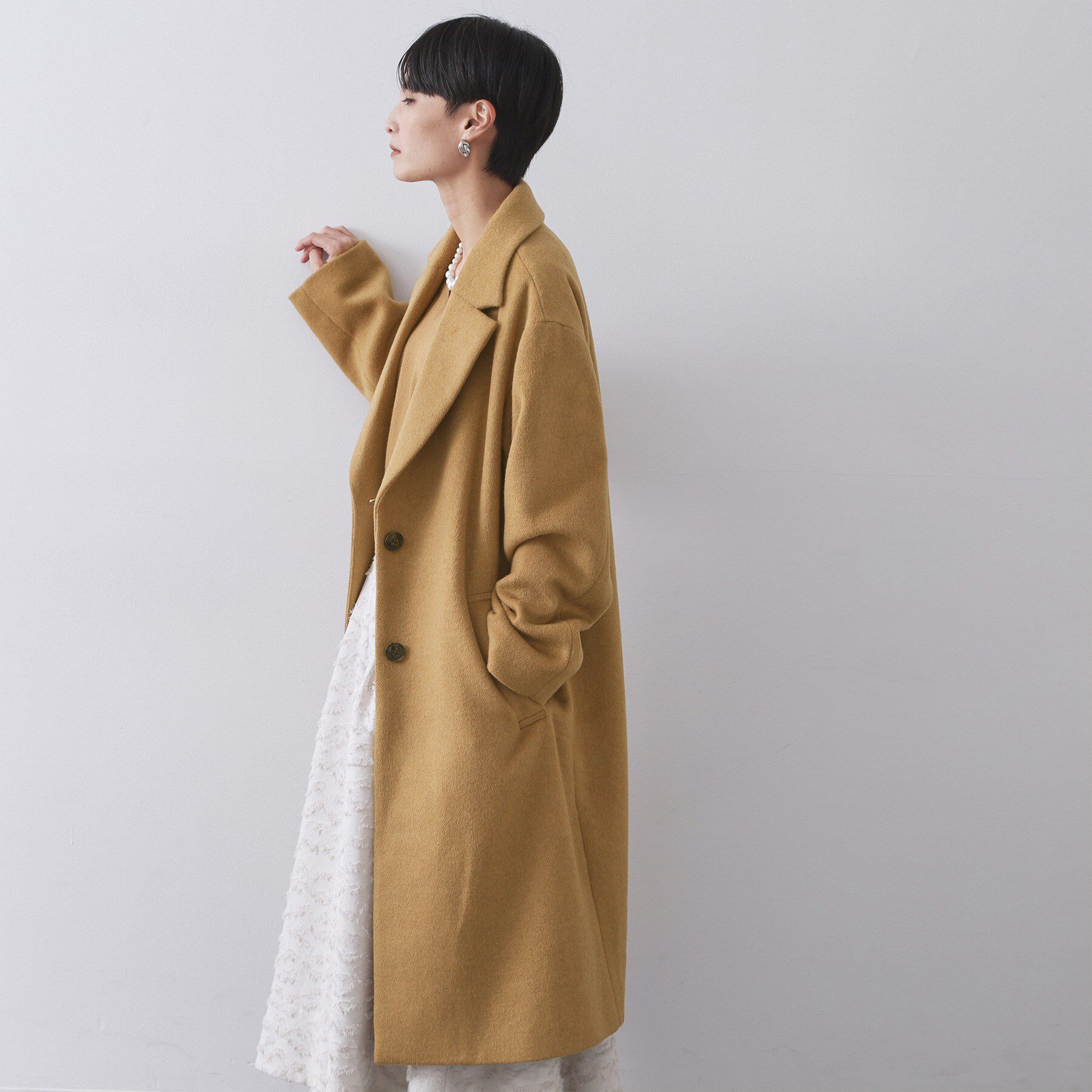 OPAQUE.CLIP「カシミヤブレンドウールチェスターコート」|チェスターコート|