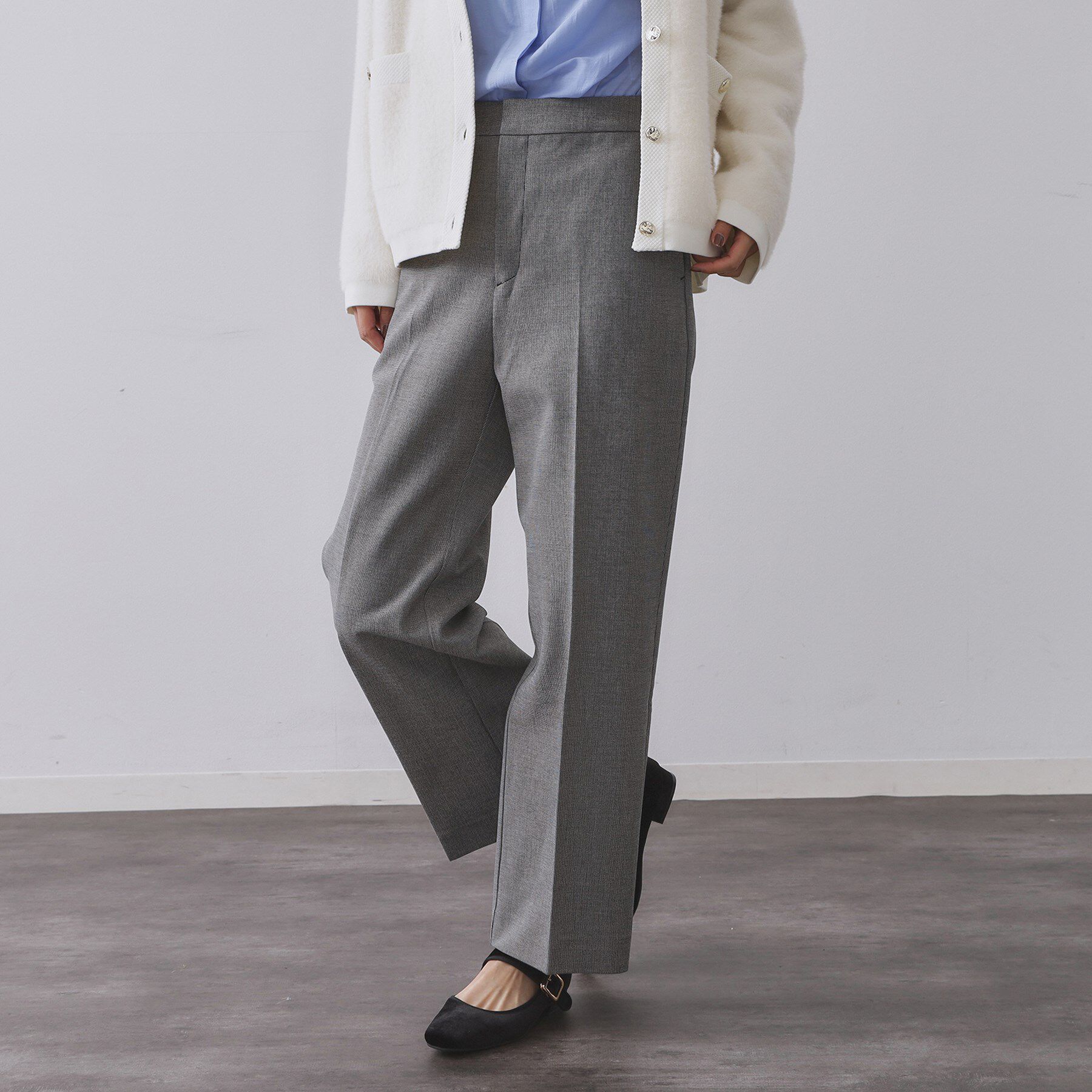 OPAQUE.CLIP「ウォームタッチ ワイドパンツ【洗濯機洗OK/ストレッチ】≪SS～LL≫」|その他|