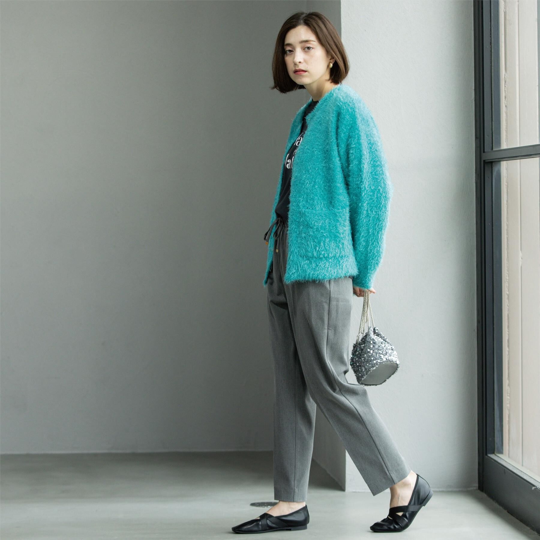 OPAQUE.CLIP「シャギーミドルカーディガン【洗濯機OK】《6col》」|カーディガン|