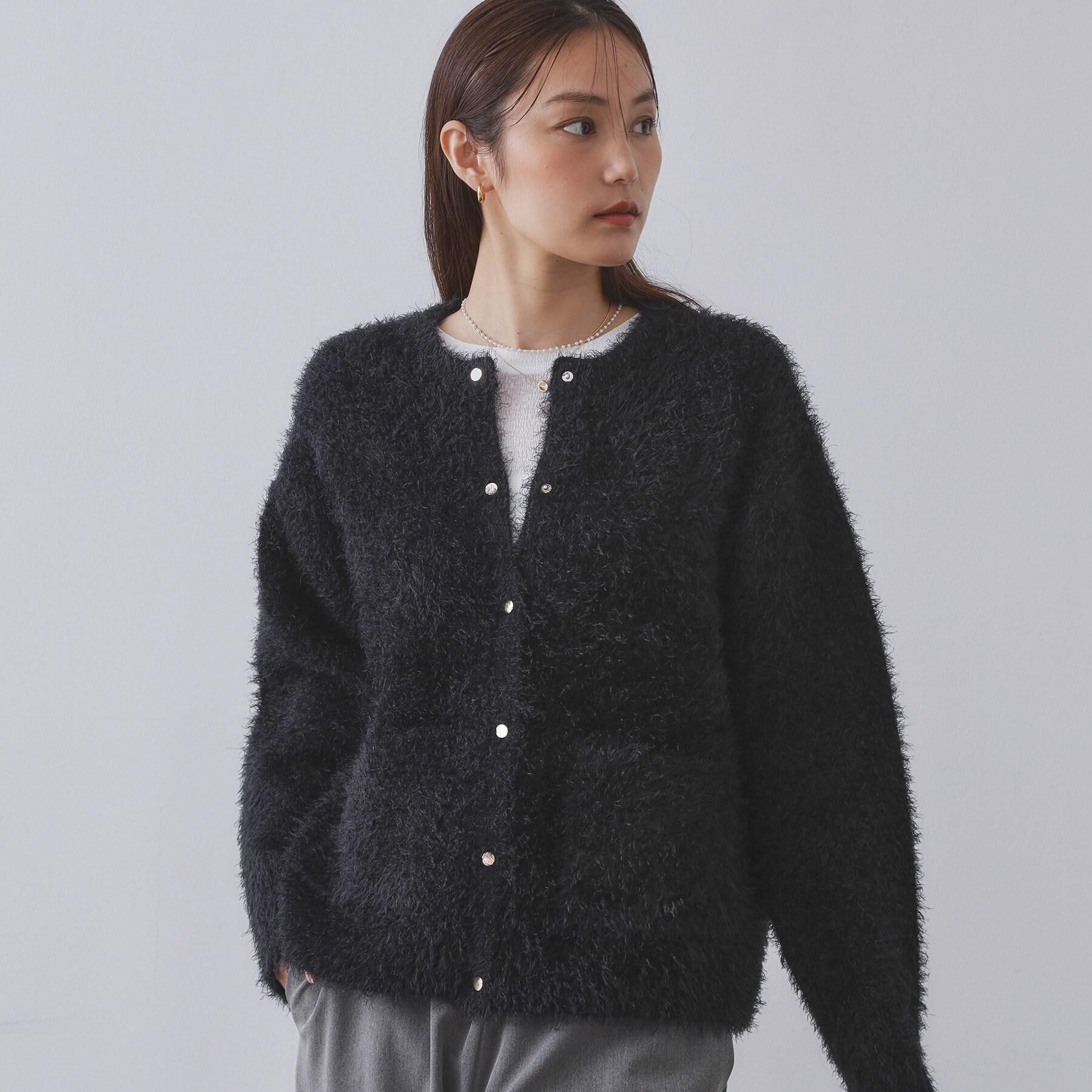OPAQUE.CLIP「シャギーミドルカーディガン【洗濯機OK】《6col》」|カーディガン|