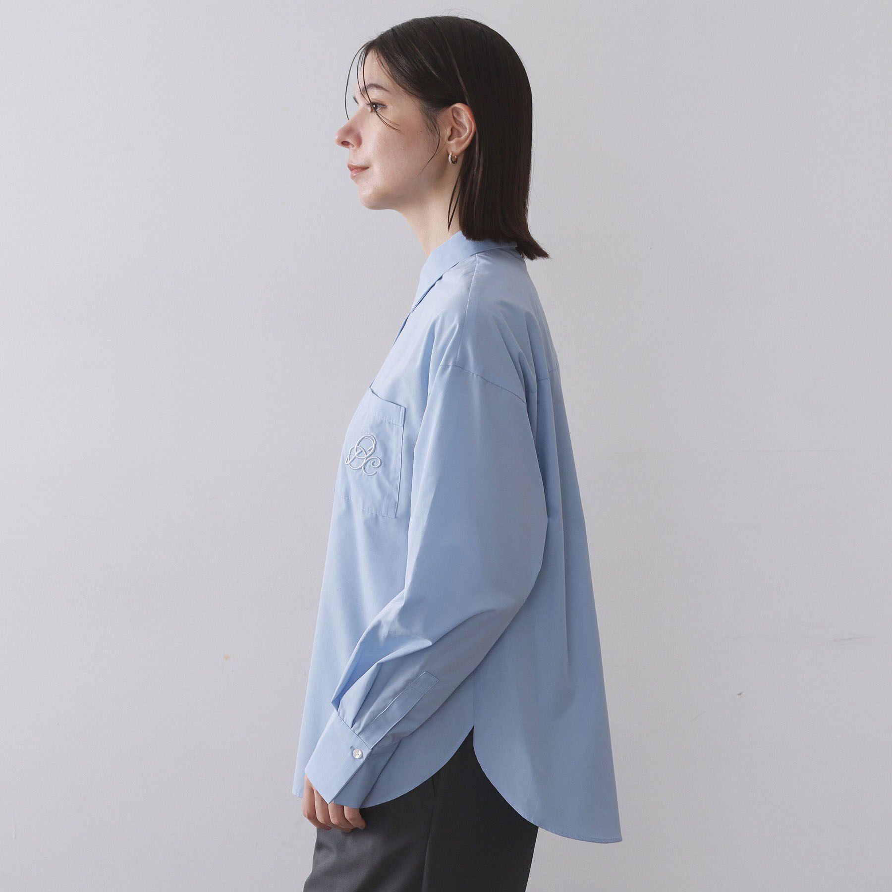 OPAQUE.CLIP「ポケット刺繍レギュラーカラーシャツ【洗濯機OK】」|シャツ・ブラウス|