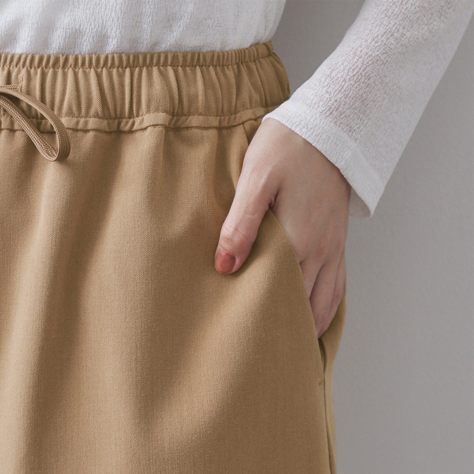 OPAQUE.CLIP「裏起毛イージーナロースカート／ネオサーモ【蓄熱素材／洗濯機洗い可」|スカート|