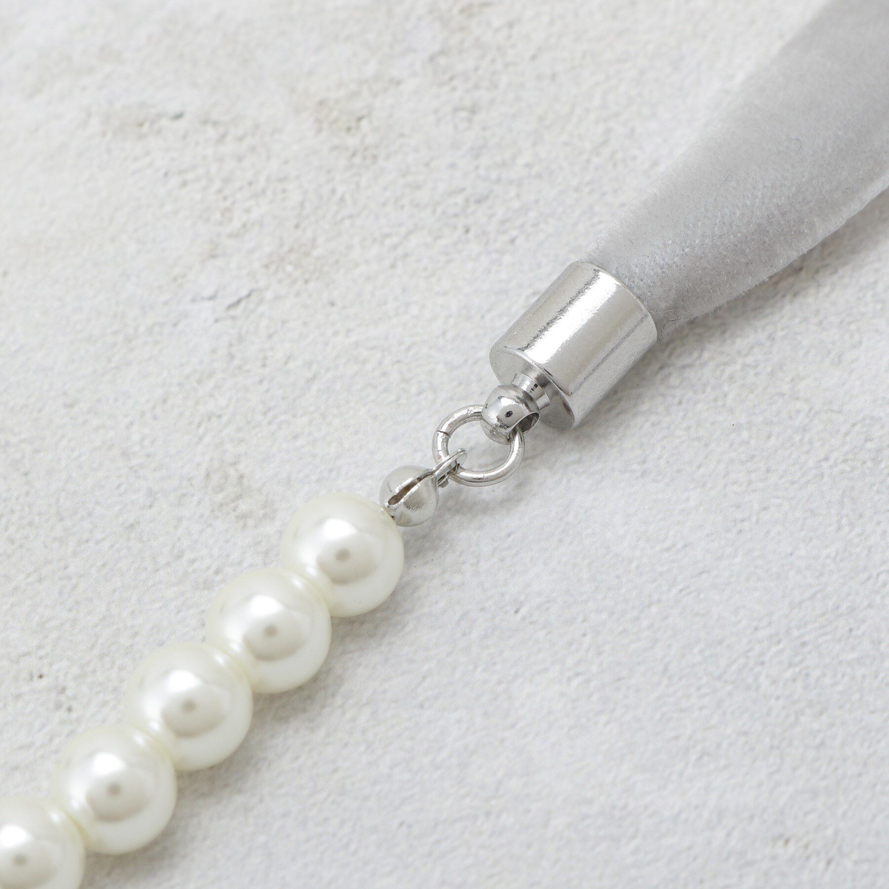 OPAQUE.CLIP「パール調ベロアラリエット風ネックレス」|ネックレス|