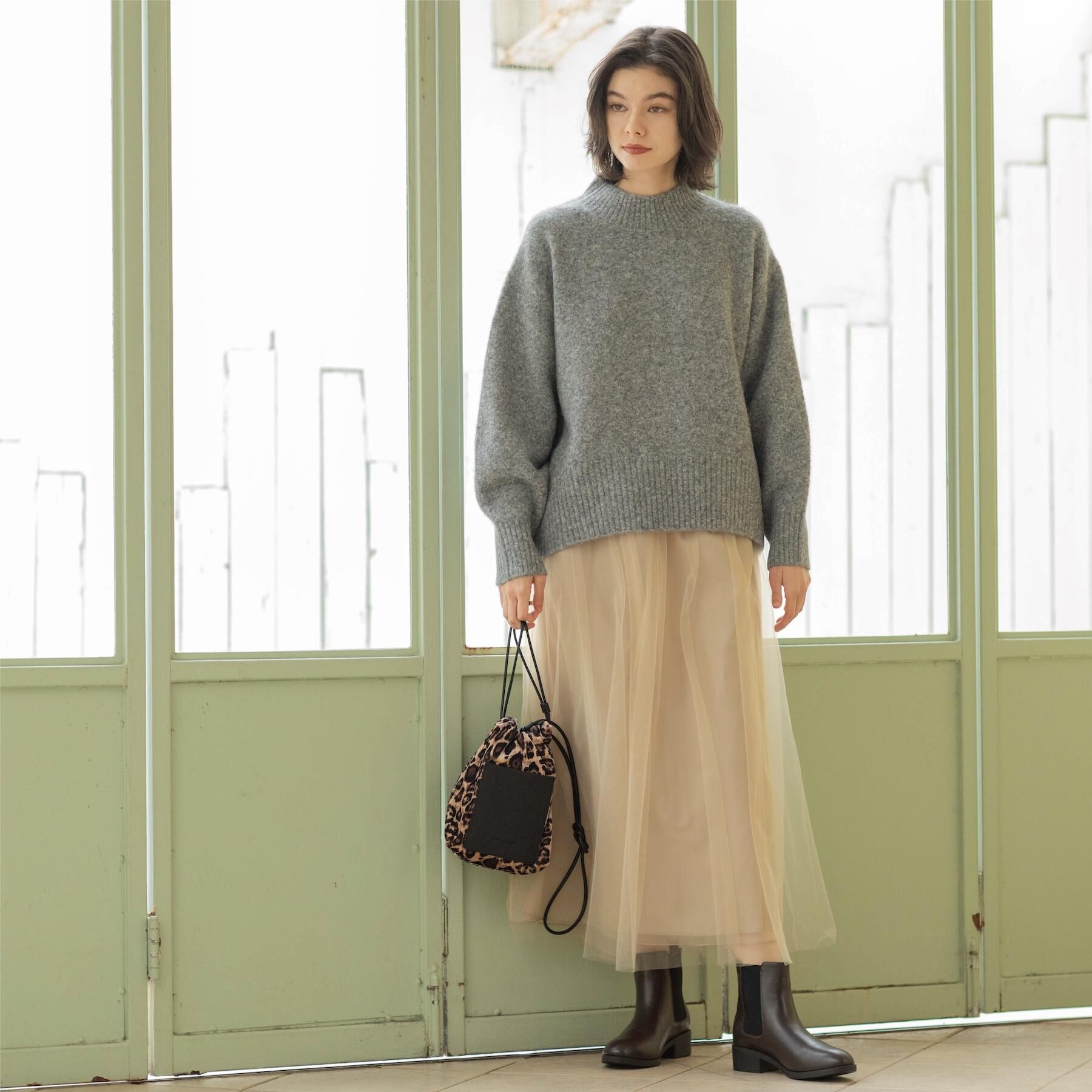 OPAQUE.CLIP「チュールイージーギャザースカート【洗濯機OK】」|スカート|