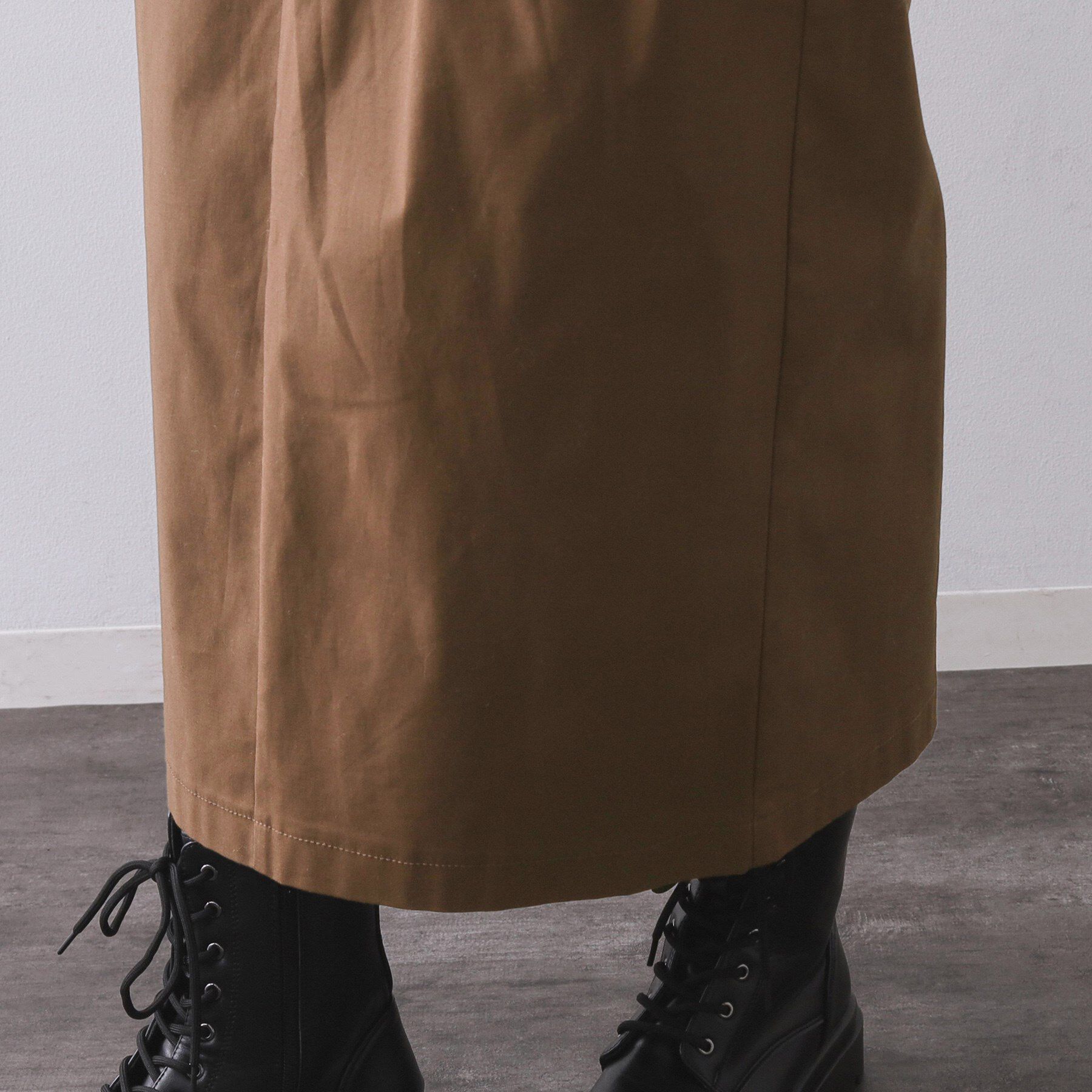 OPAQUE.CLIP「ストレッチタックナロースカート【洗濯機OK】」|スカート|