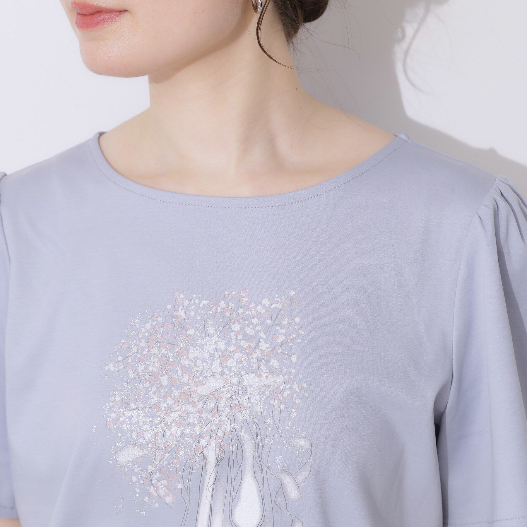 Couture broach「【接触冷感・UVカット】トゥシューズプリントTシャツ」|Tシャツ・カットソー|