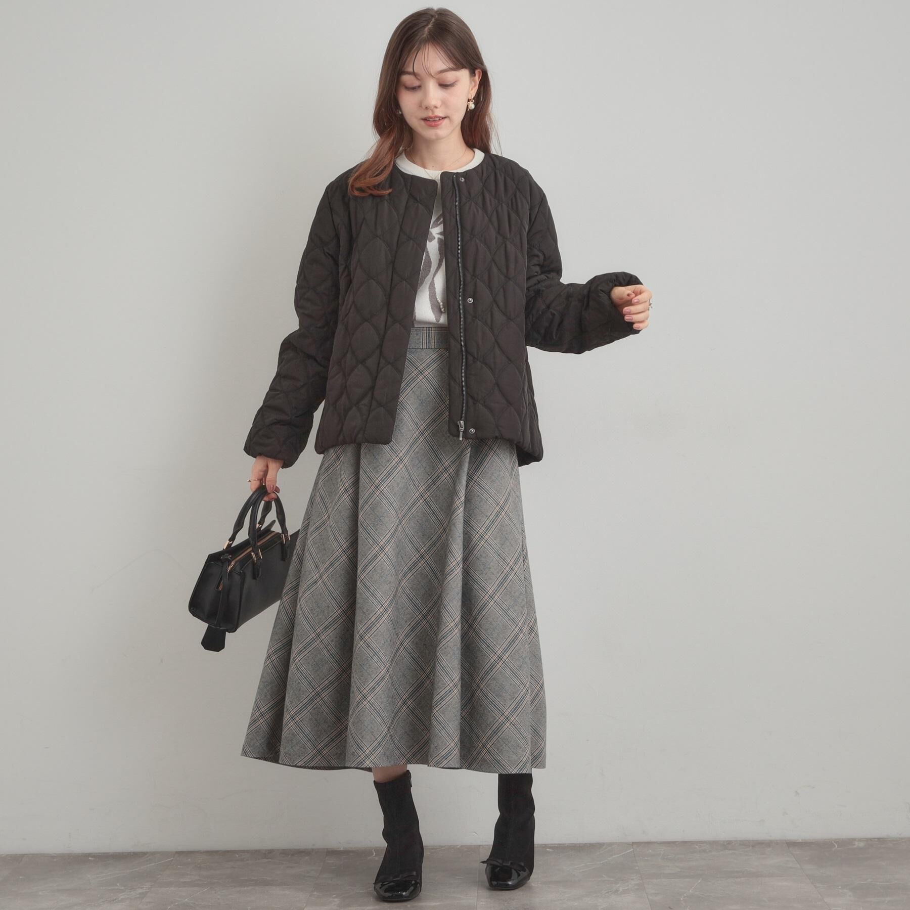 Couture broach「【撥水・大人可愛い】リボンキルティングジャケット」|ブルゾン・スタジャン|