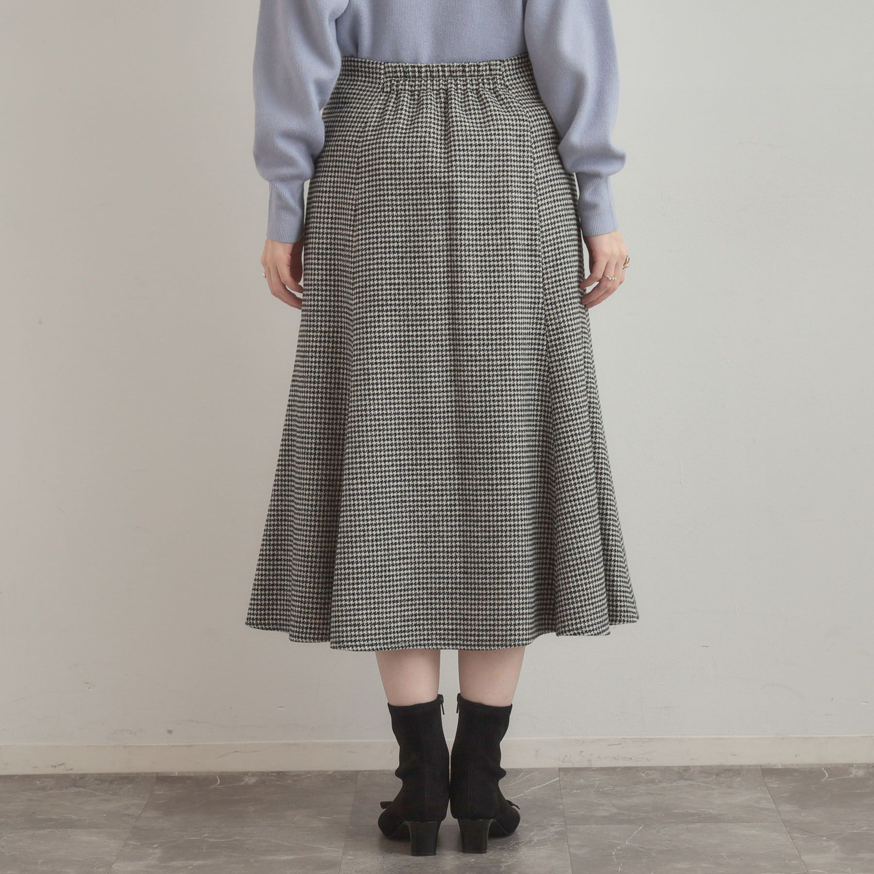 Couture broach「【クラシカル・パッと目を惹く】ラメ千鳥 マーメイド フレアスカート」|スカート|