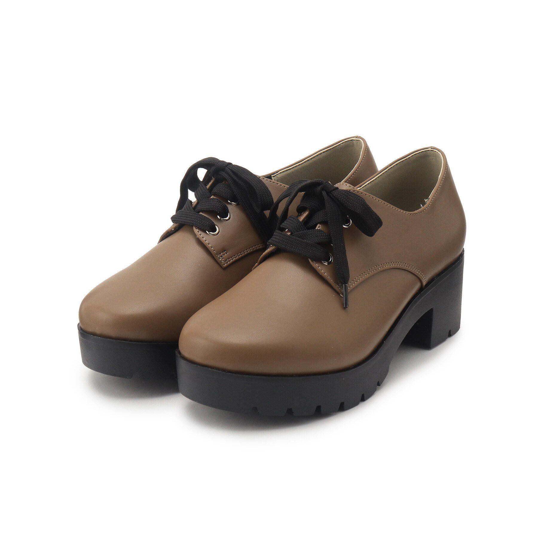 PINK-latte「厚底ガーリーシューズ」|ビジネス・ドレスシューズ|ブラウン(042)