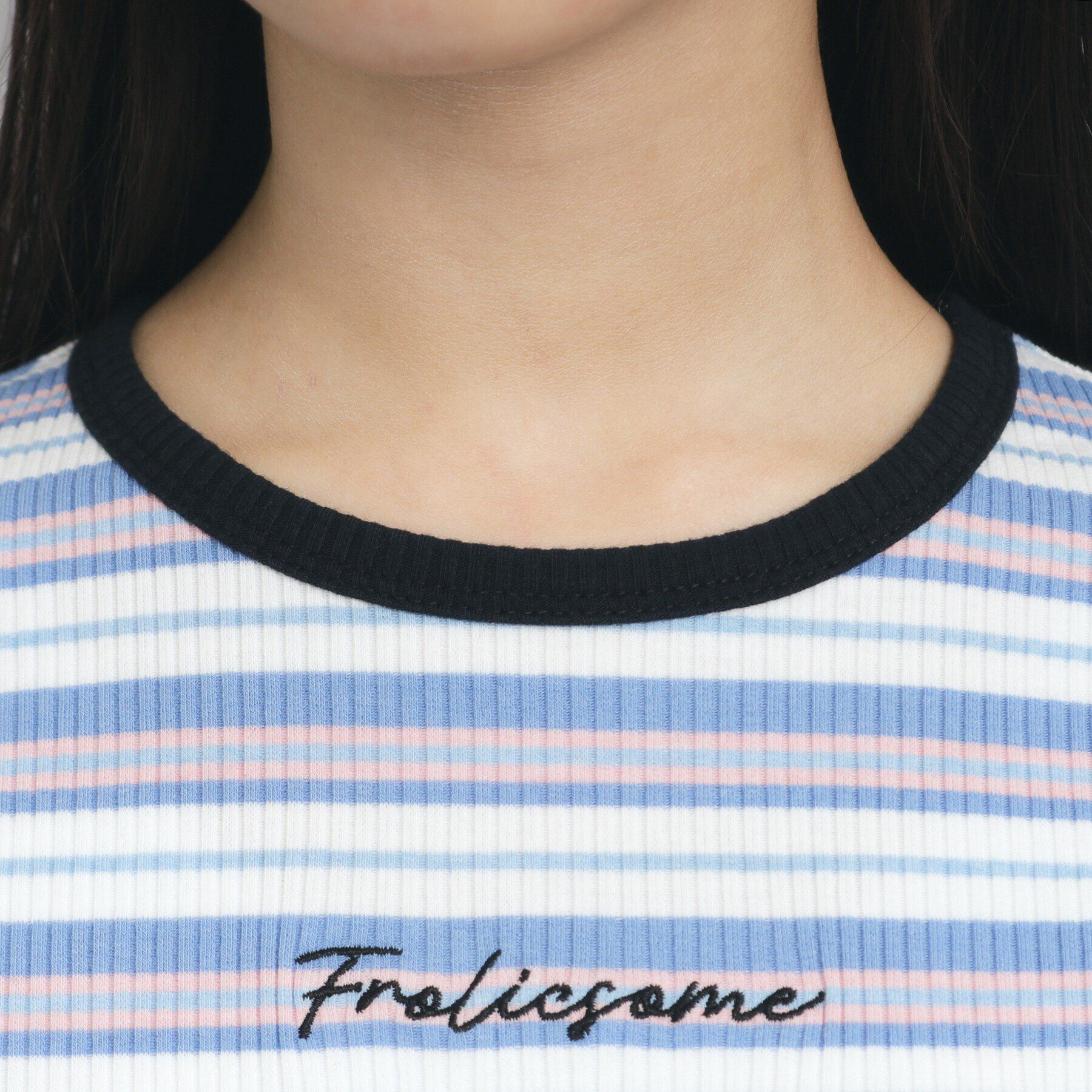 PINK-latte「【ニコプチ10月号掲載】コンパクトリブTシャツ」|Tシャツ・カットソー|