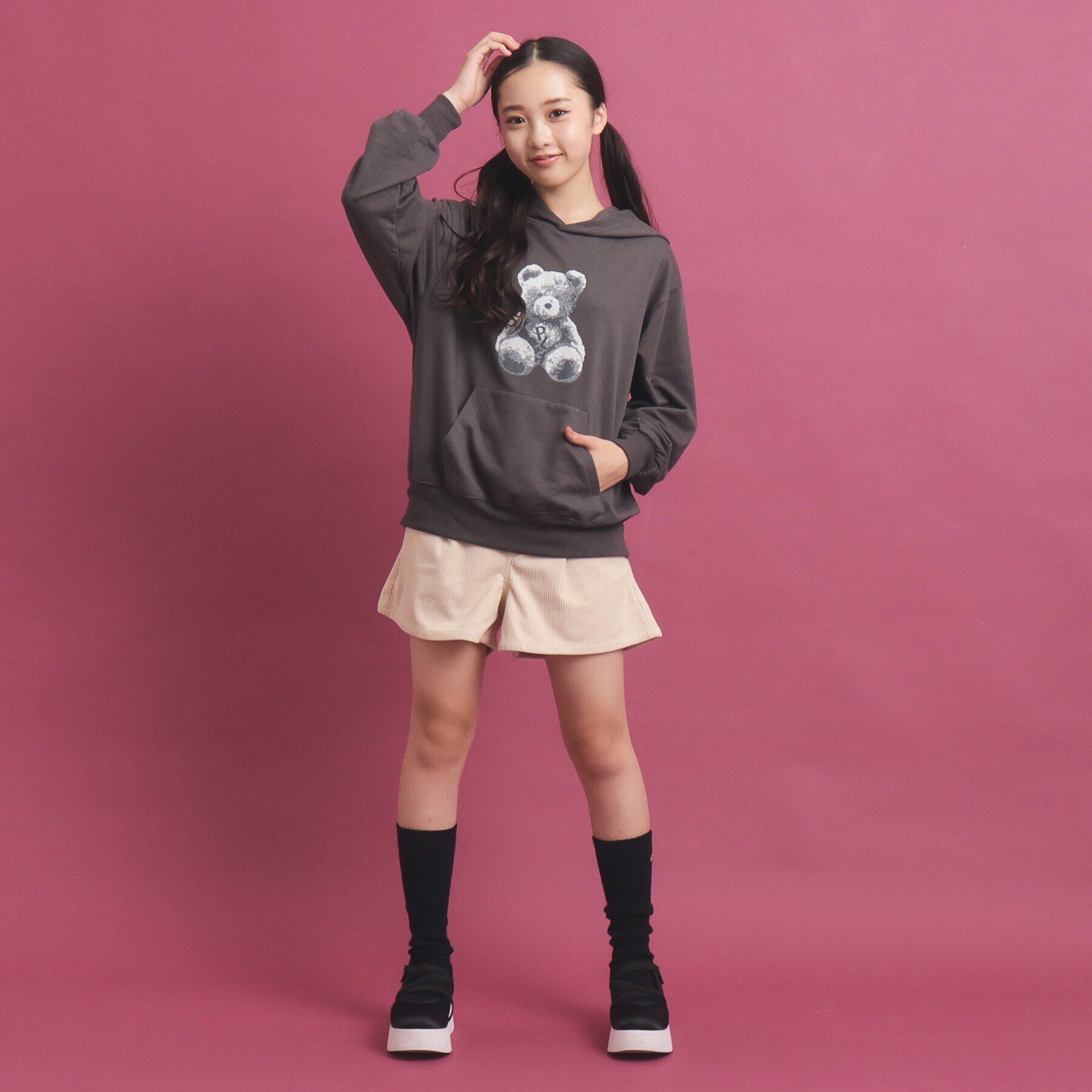 PINK-latte「ベーシック コーディロイショートパンツ」|キュロット|