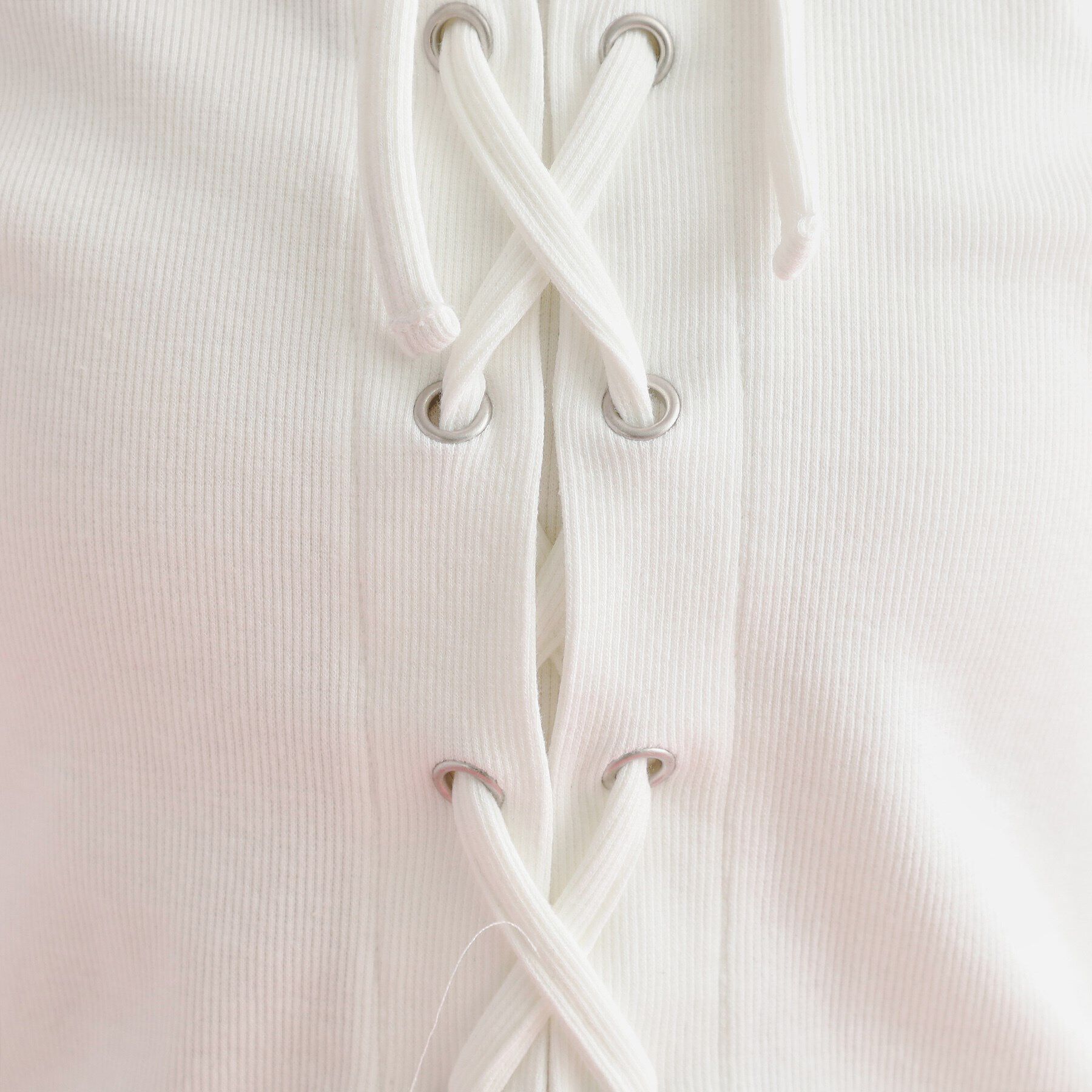 PINK-latte「レースアップテレコプルオーバー」|Tシャツ・カットソー|