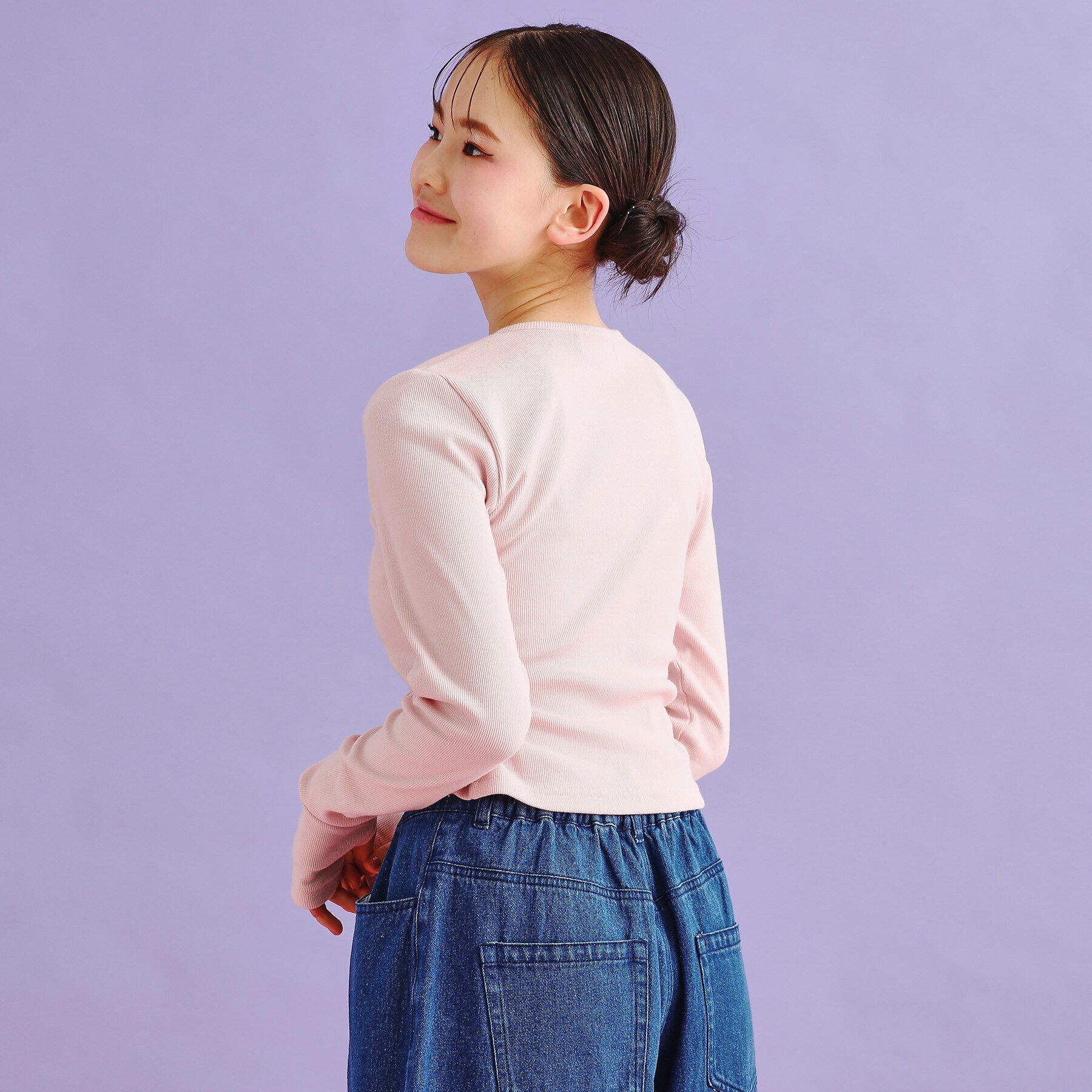 PINK-latte「レースアップテレコプルオーバー」|Tシャツ・カットソー|