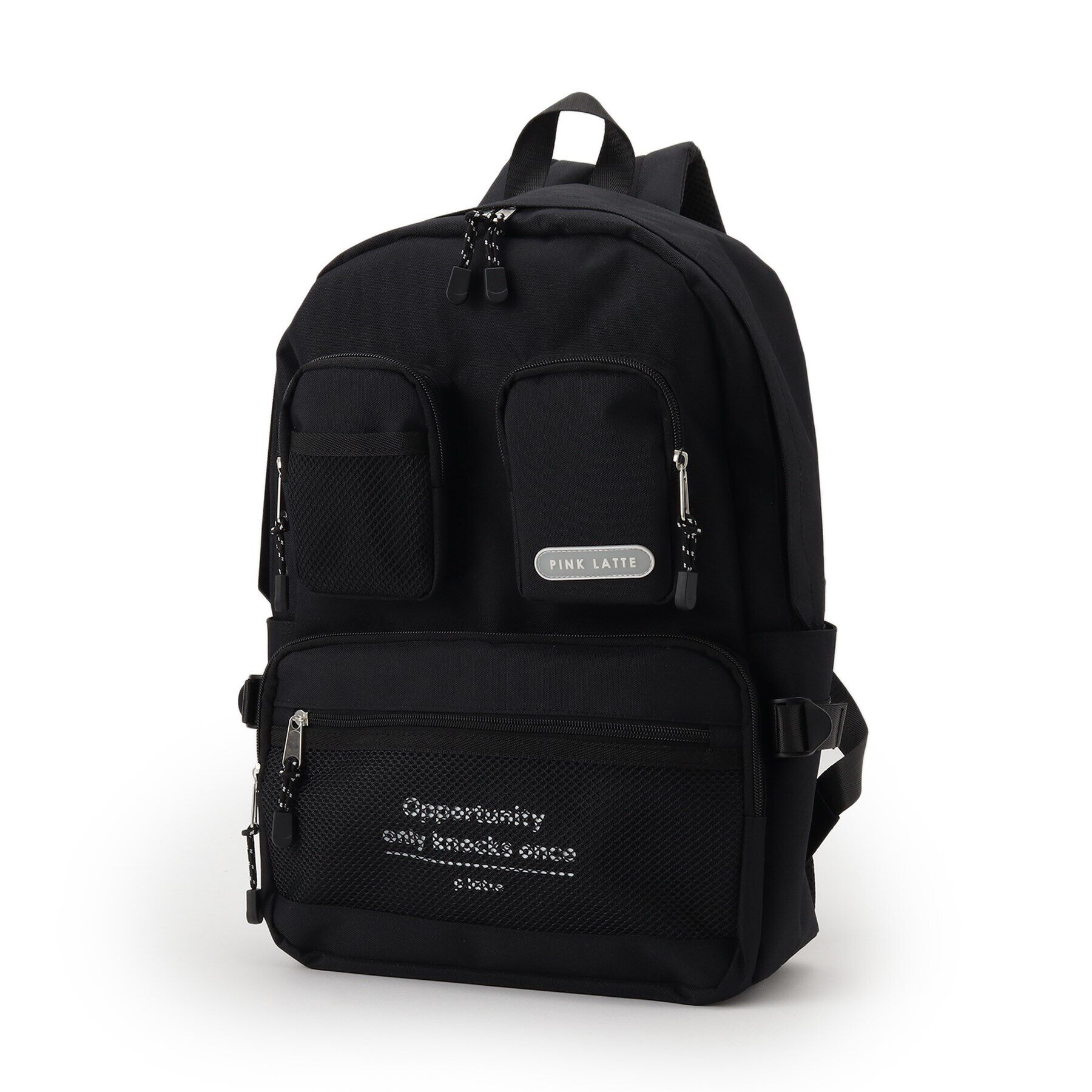 PINK-latte「【本体容量約14L】Wポケットリュック」|リュック|