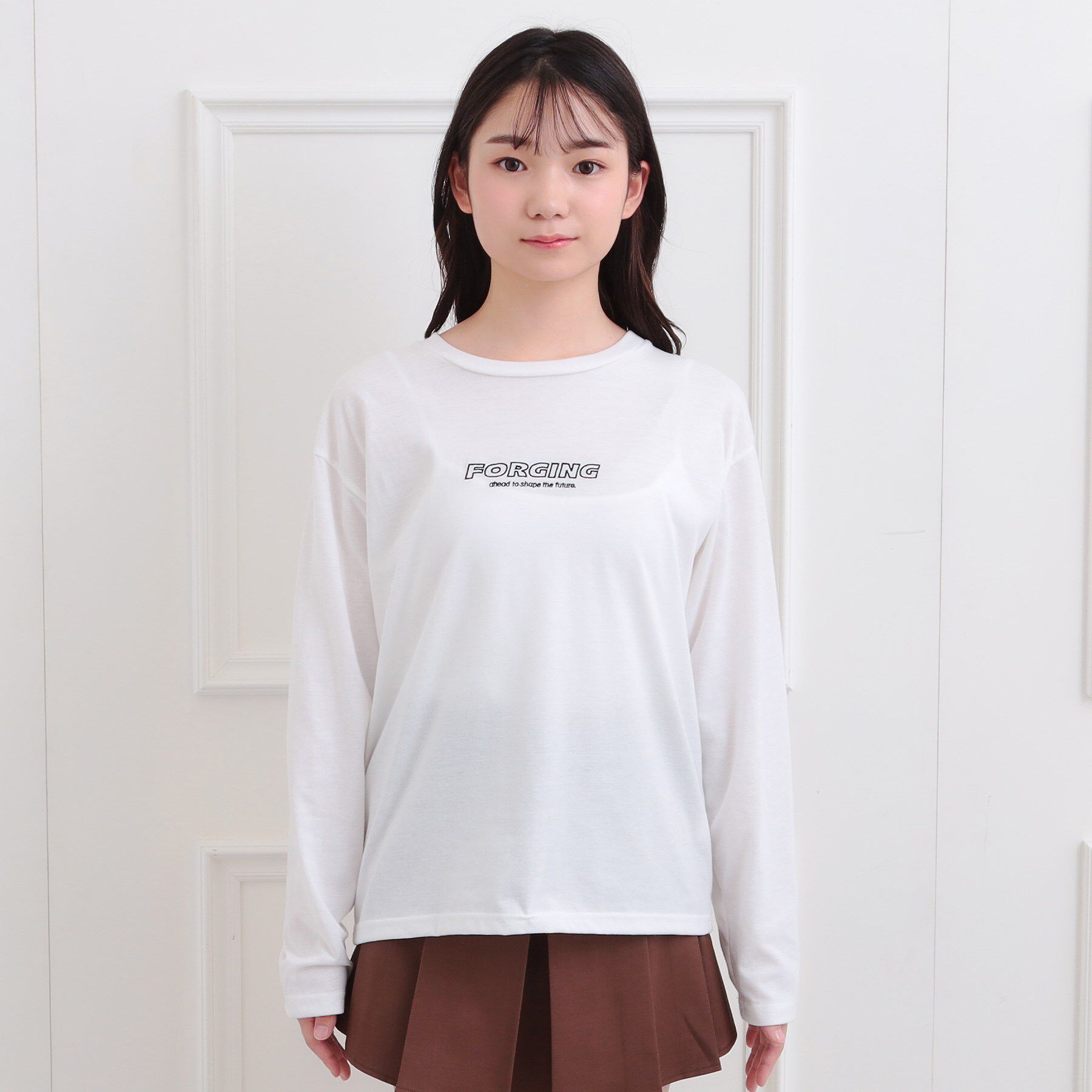 PINK-latte「ルーズチェックシャツ＋ロンT」|その他|