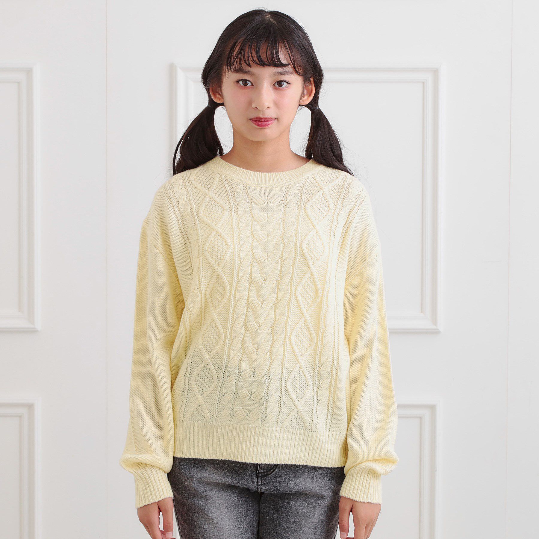 PINK-latte「【プチプラ】ケーブルニット」|ニット・セーター|