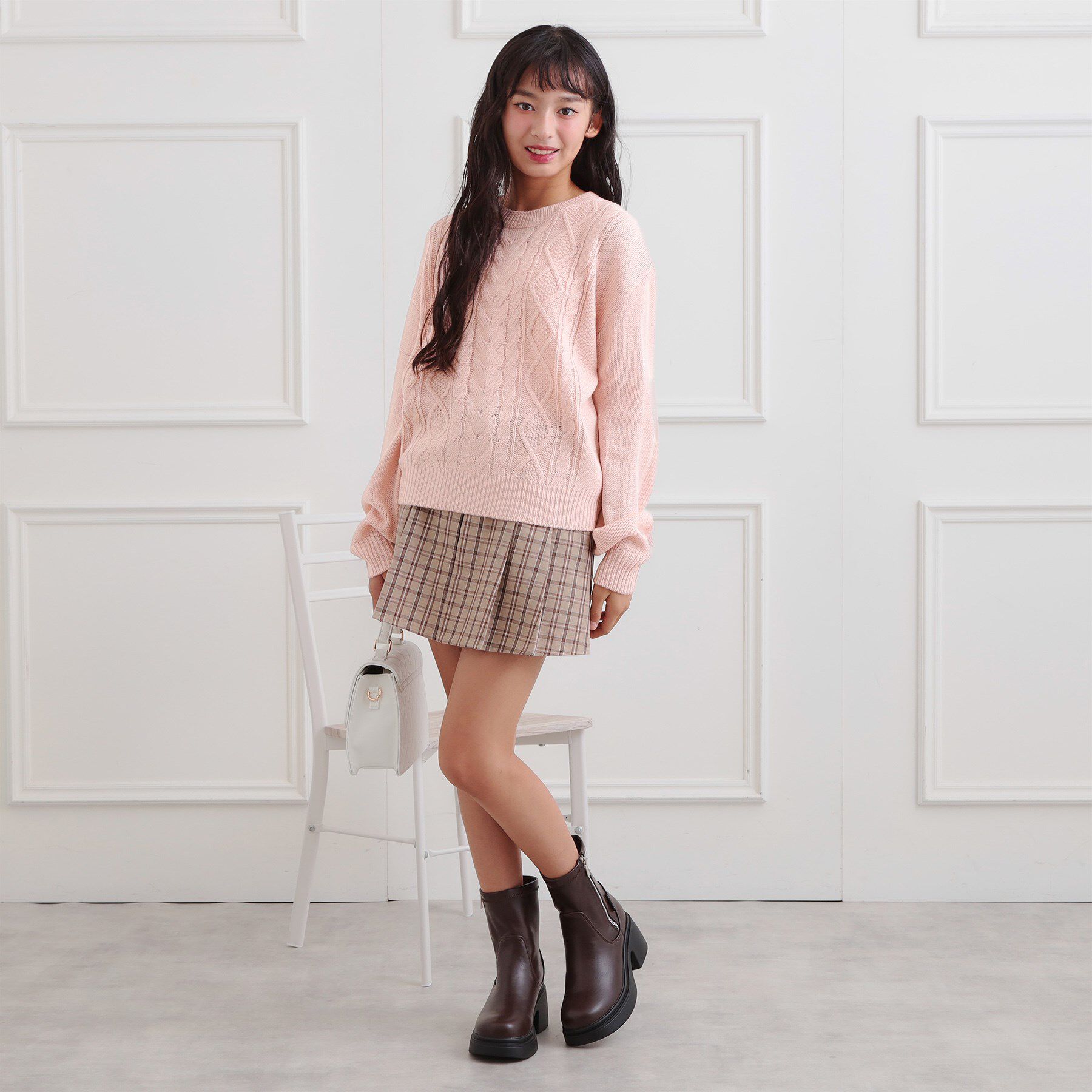 PINK-latte「【プチプラ】ケーブルニット」|ニット・セーター|