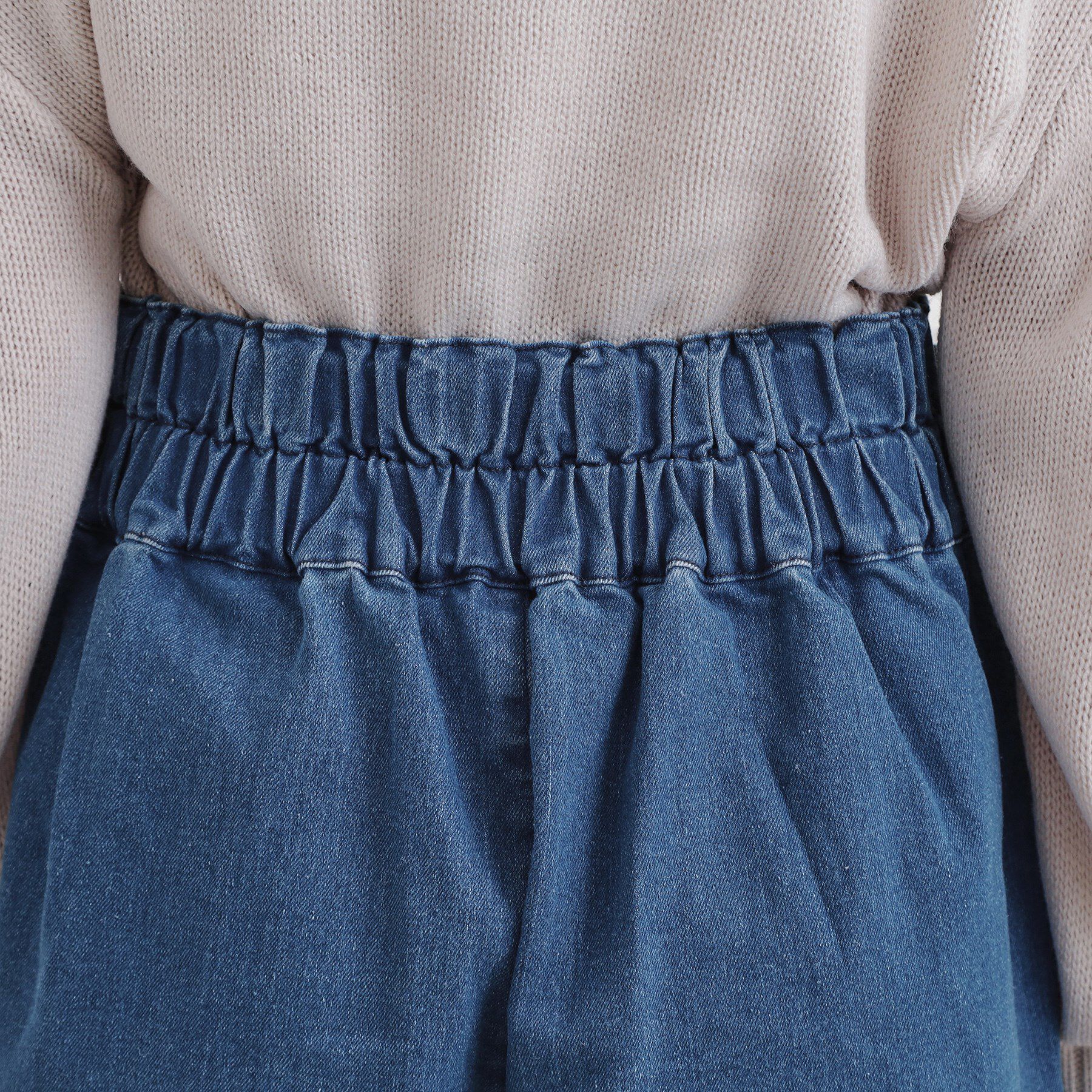 PINK-latte「バックルハイウエストショートパンツ」|キュロット|