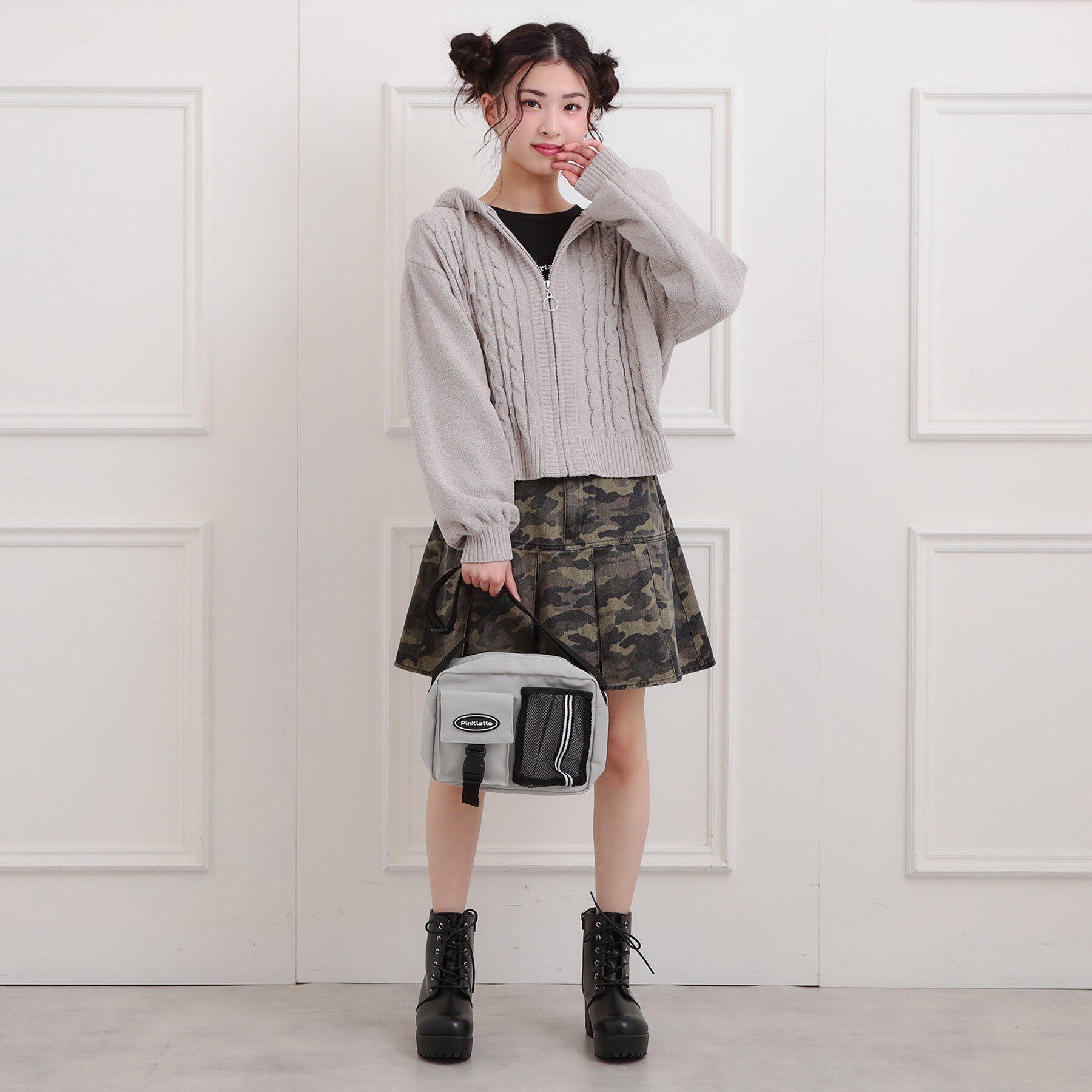 PINK-latte「ラインメッシュショルダーバッグ」|ショルダー・メッセンジャー|