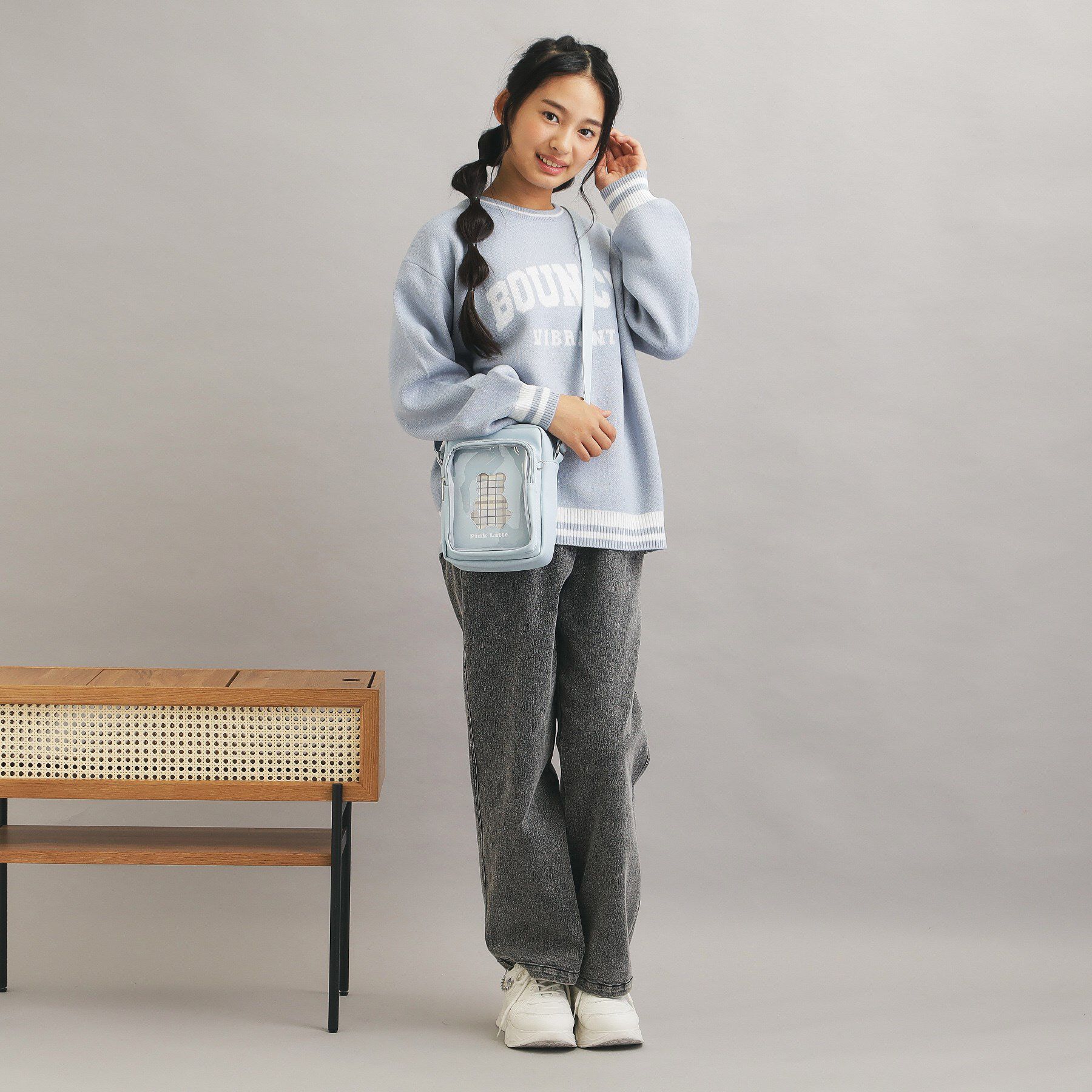 PINK-latte「クマチェックショルダー」|ショルダー・メッセンジャー|