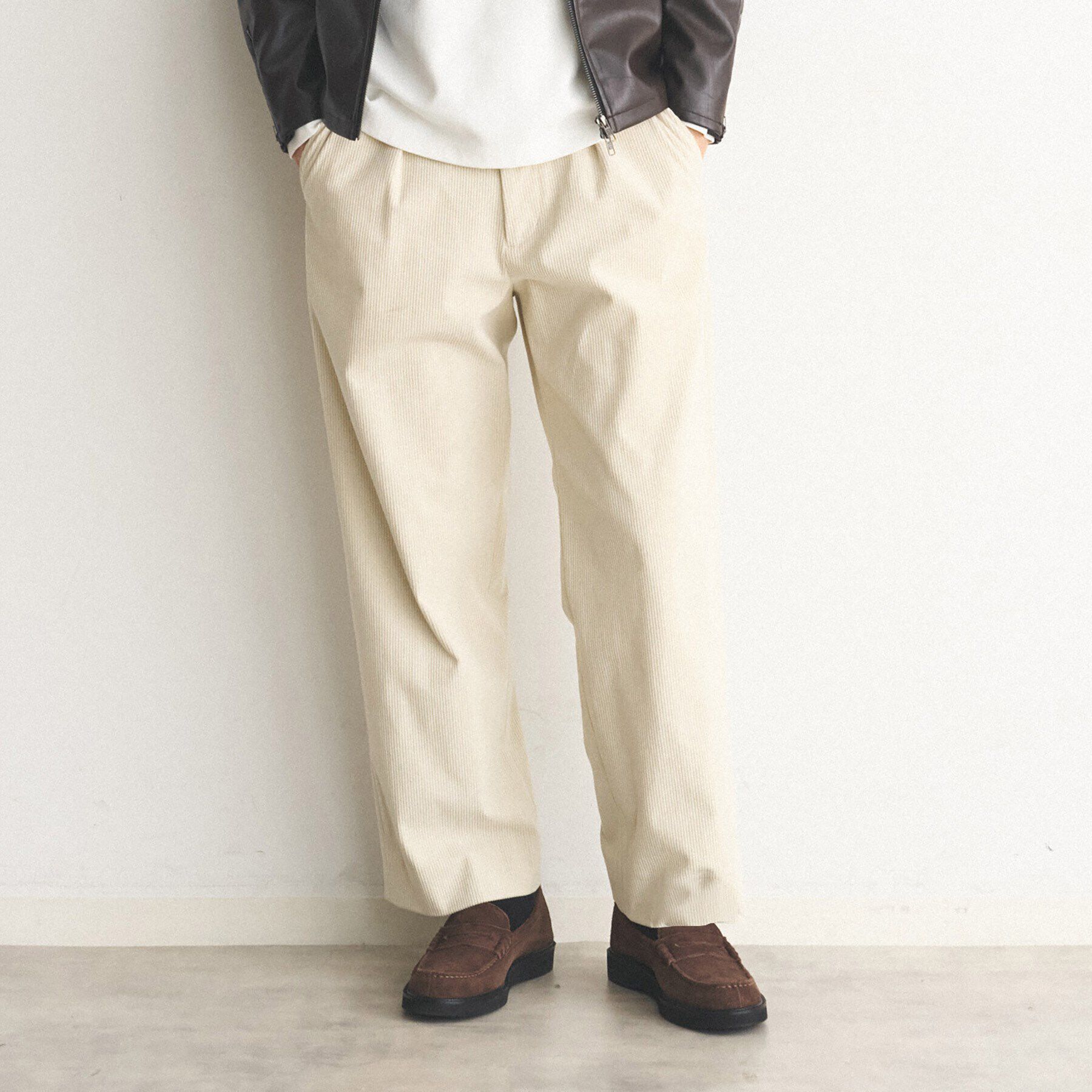 THE SHOP TK「TECUNE／テクウネコーデュロイイージーパンツ【セットアップ可】」|その他|アイボリー(004)