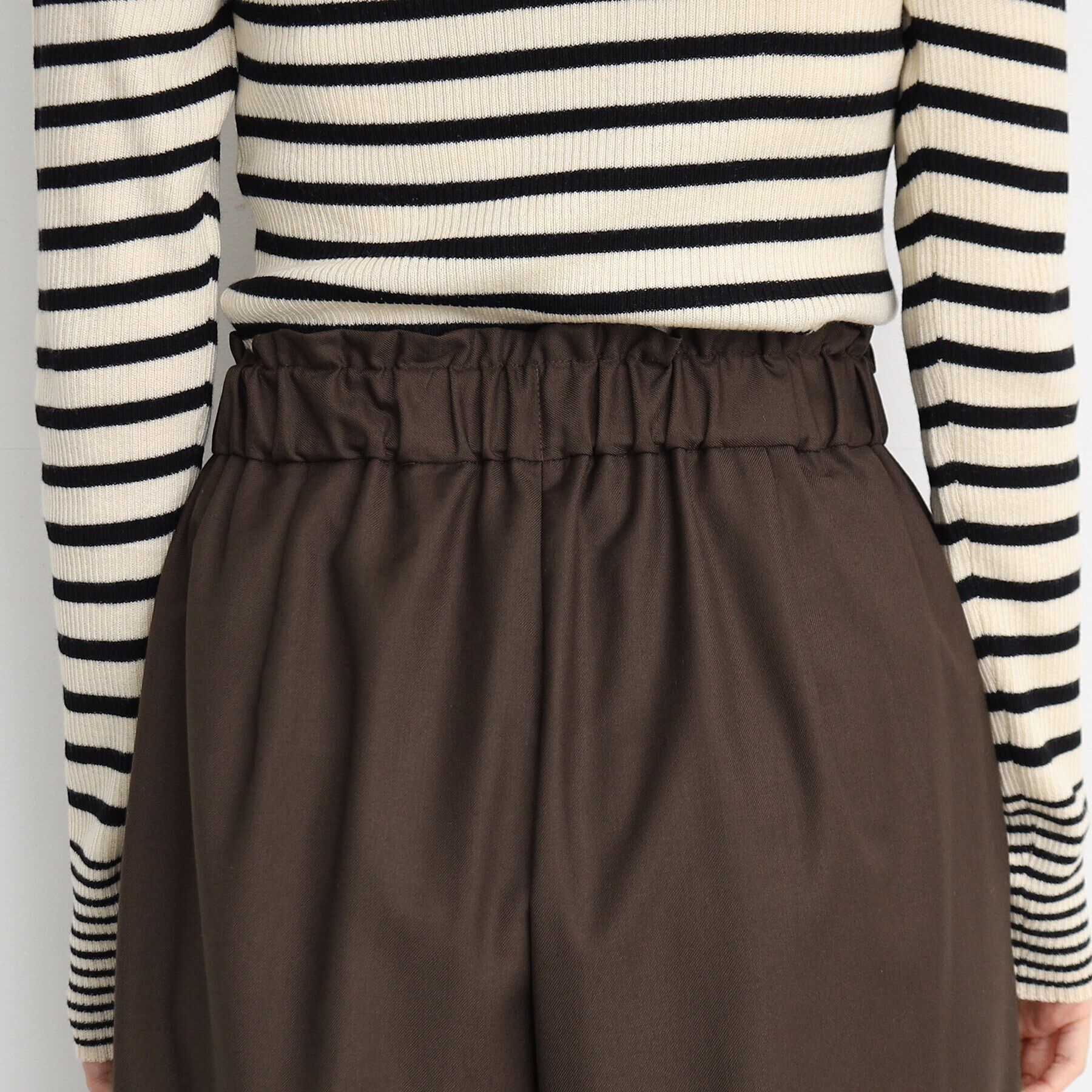 THE SHOP TK「ウエストフリルイージーワイドパンツ」|その他|