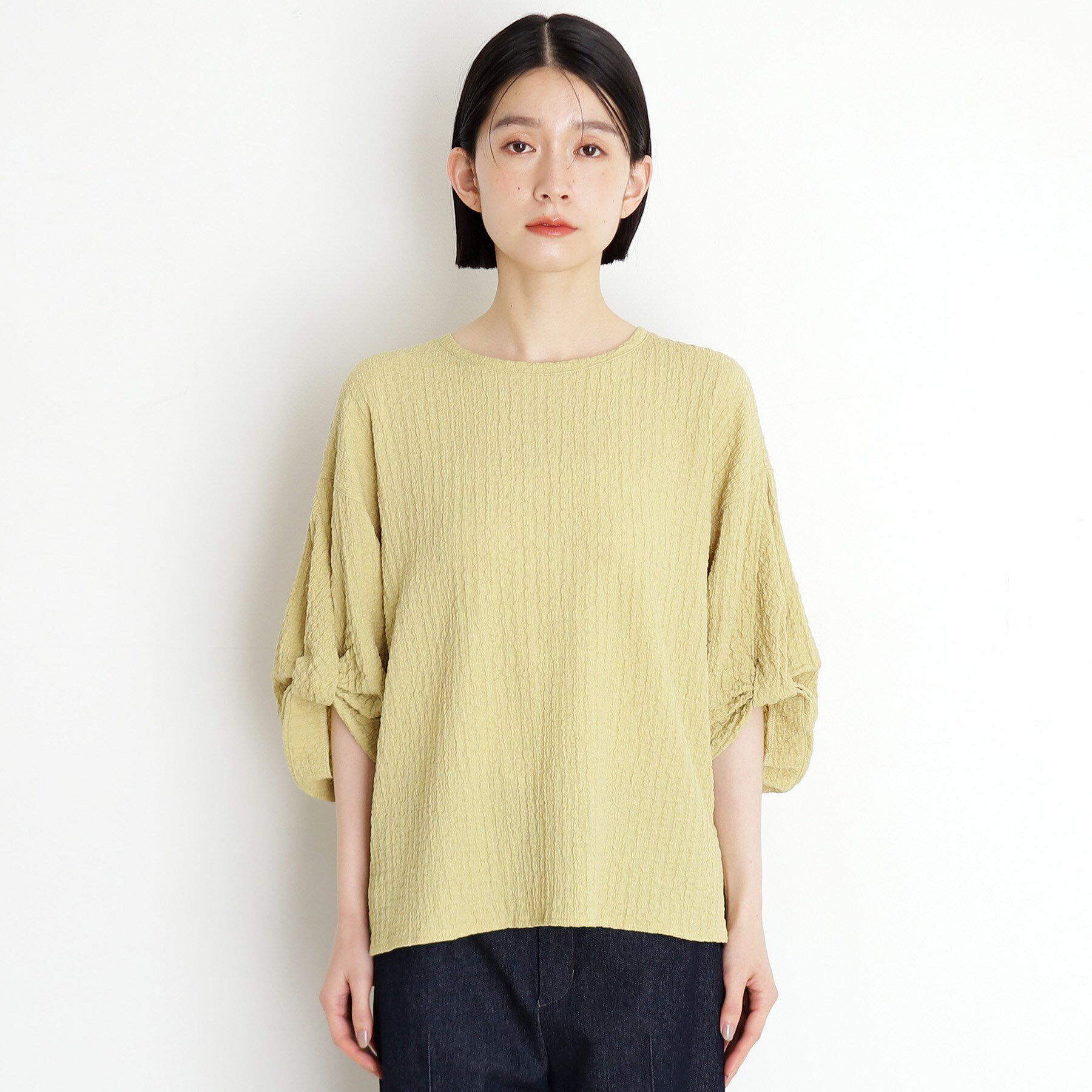 THE SHOP TK「ポコポコ袖タックプルオーバー【洗濯機OK】」|Tシャツ・カットソー|
