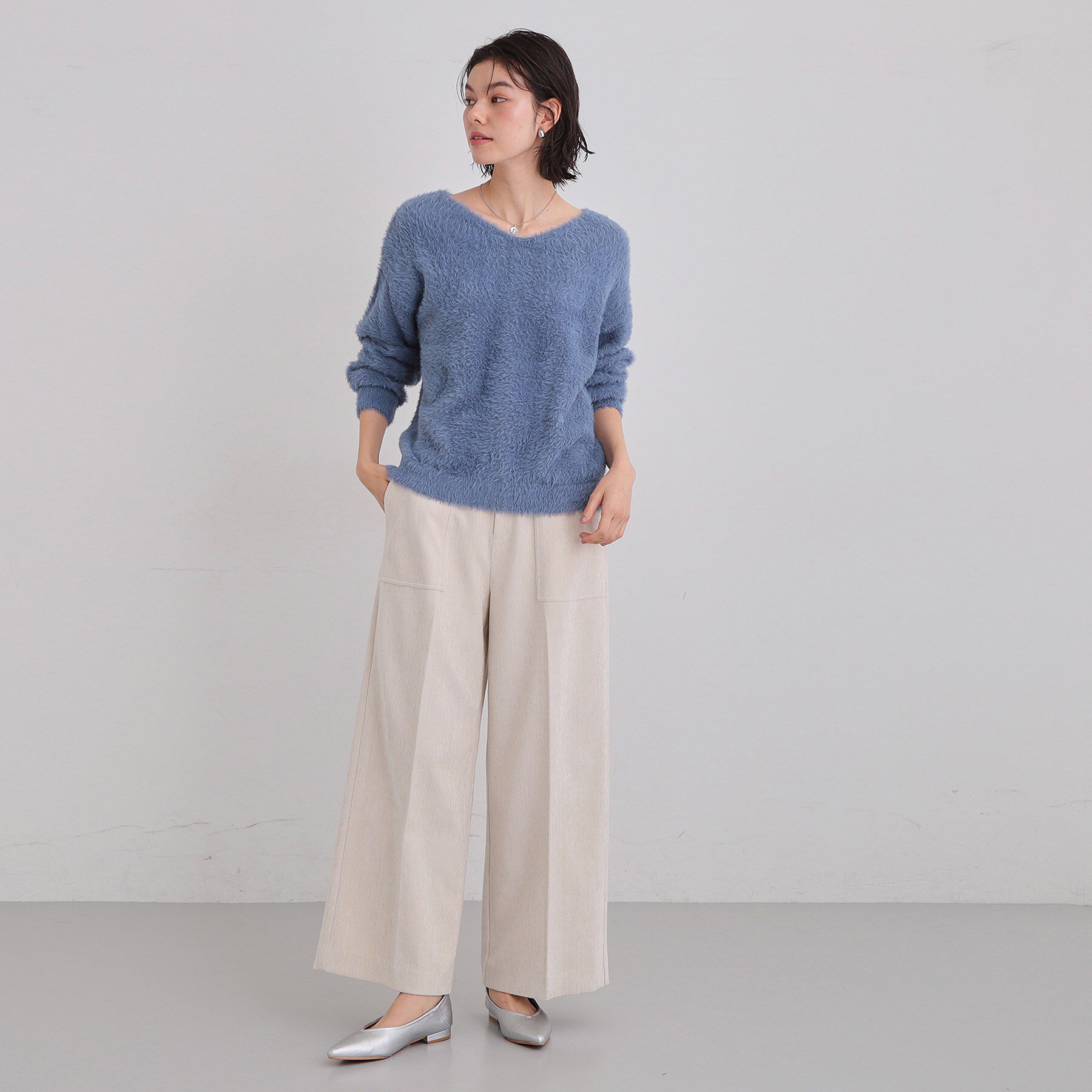 THE SHOP TK「【選べる7色/華やかで柔らか】ふわふわフェザーニット/洗える・前後2WAY」|ニット・セーター|