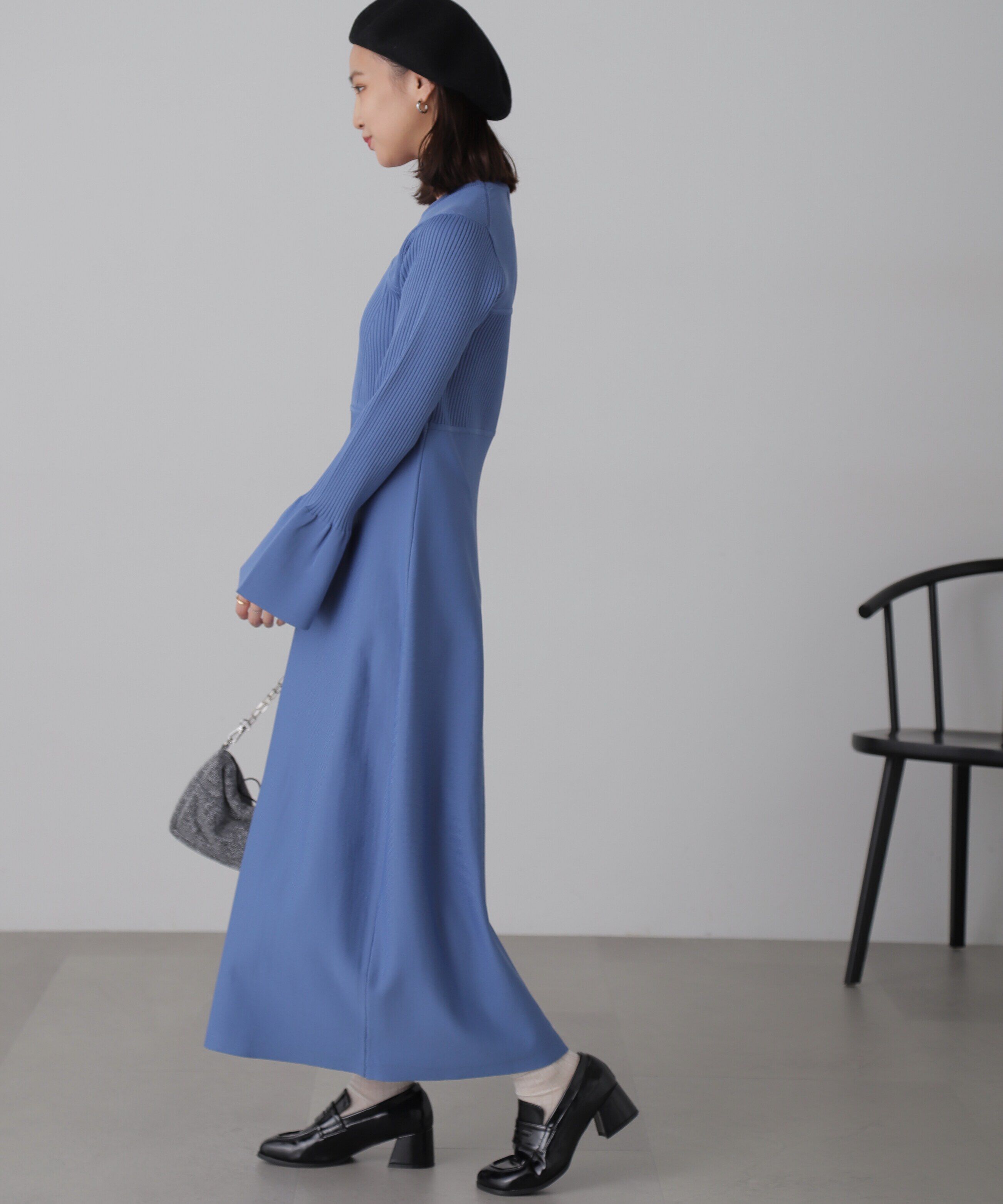  「ベアトップ風フレアワンピース」|ワンピース|