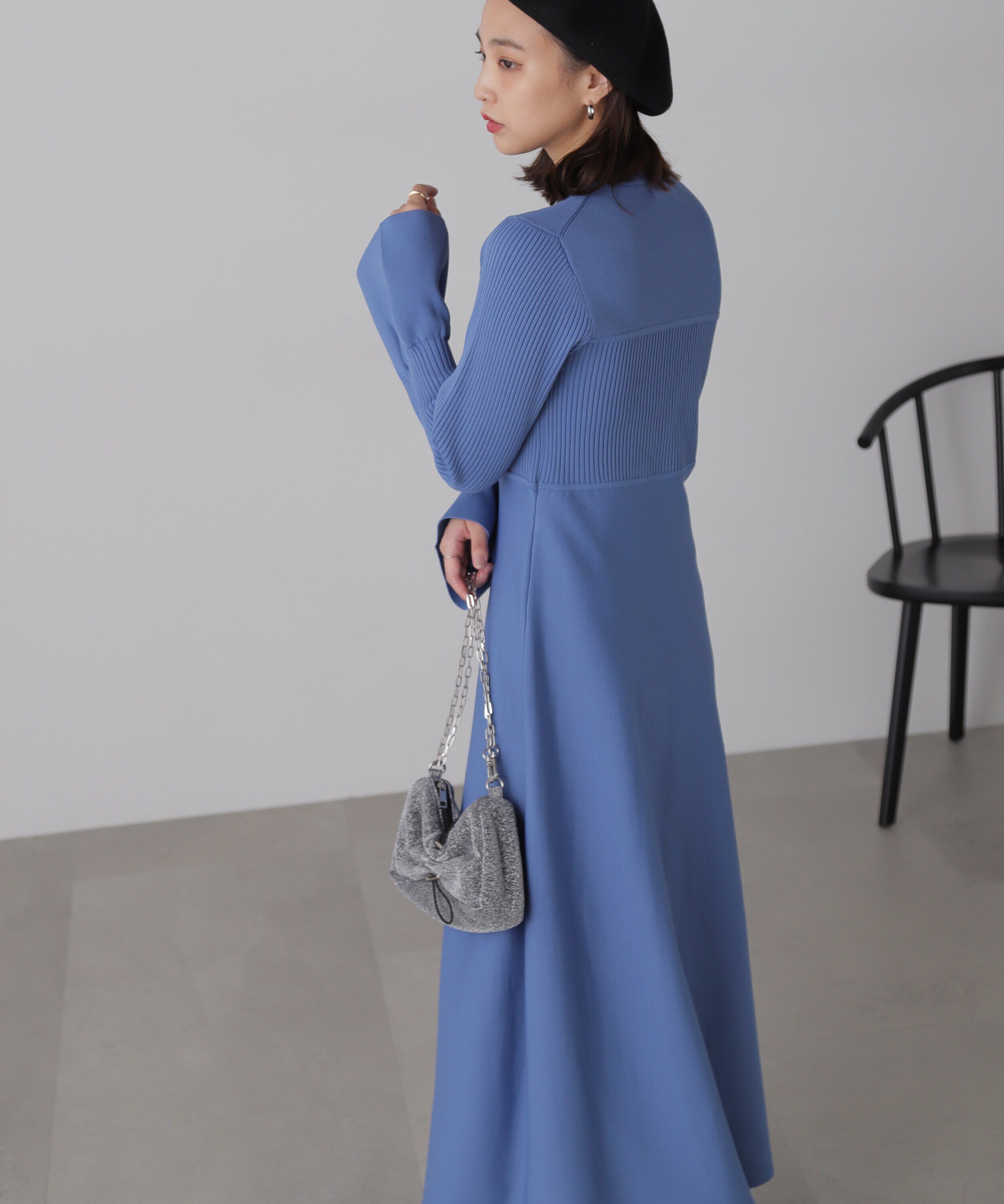  「ベアトップ風フレアワンピース」|ワンピース|