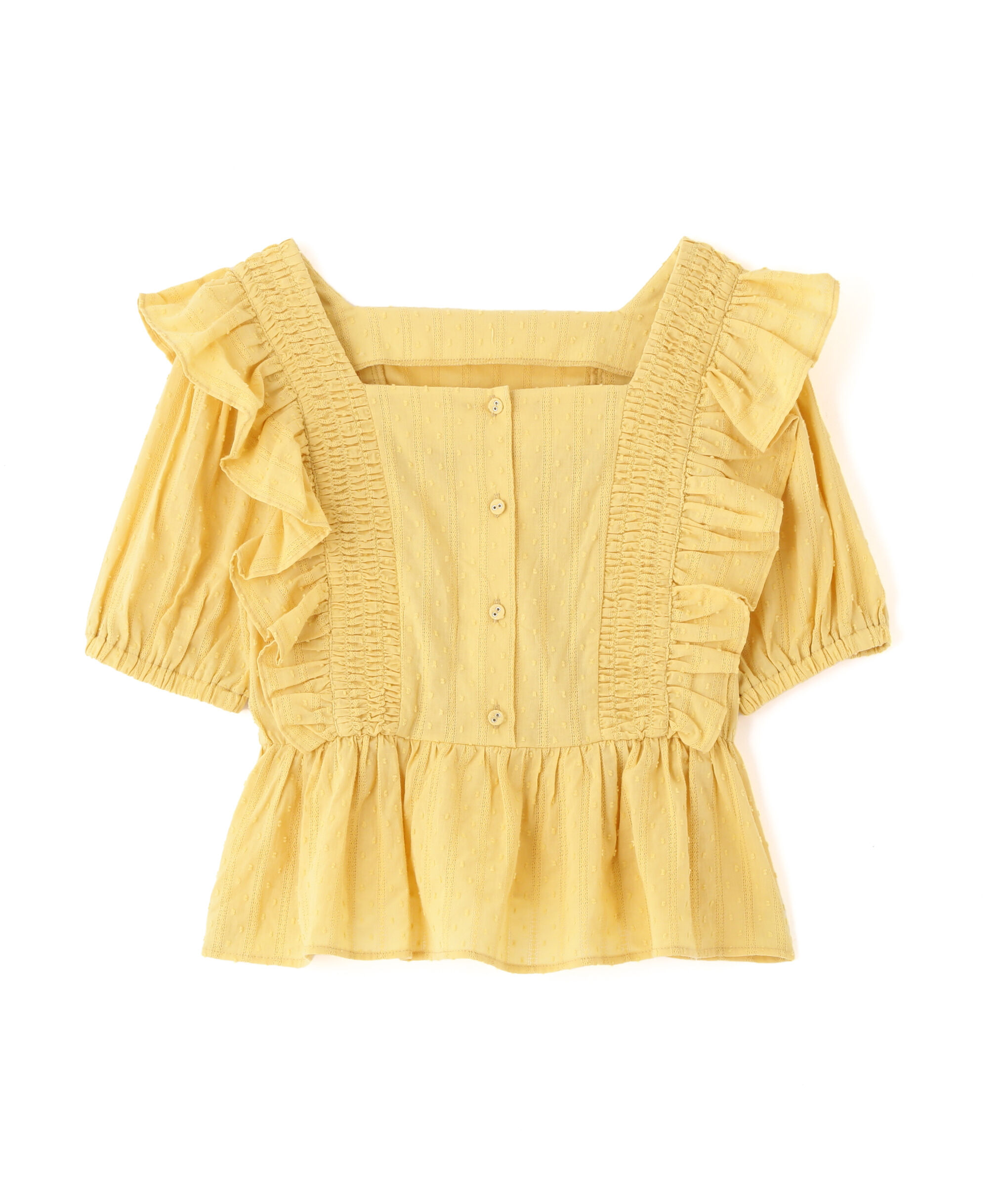  「肩フリルペプラムブラウス」|シャツ・ブラウス|